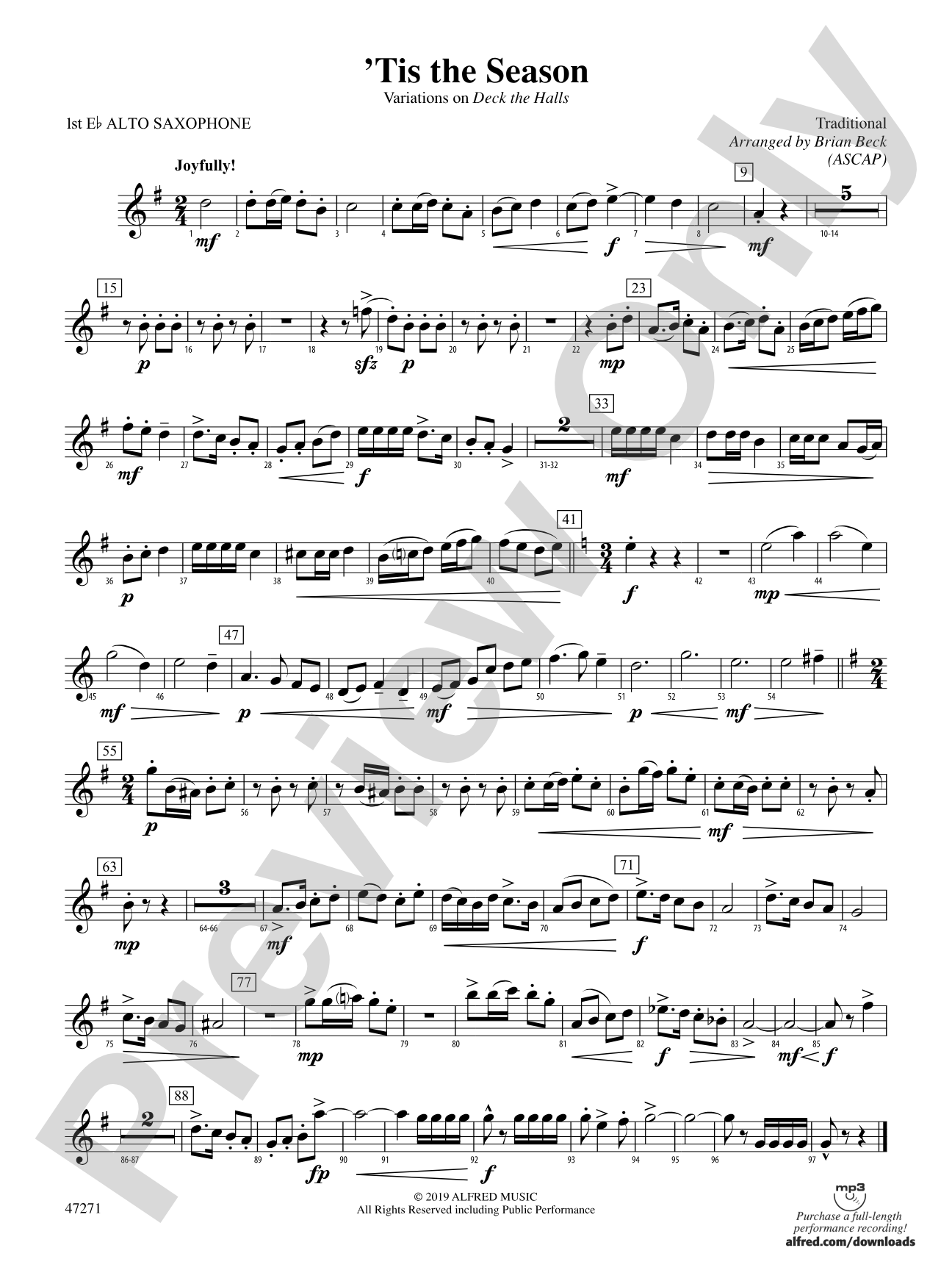 'Tis the Season: E-flat Alto Saxophone