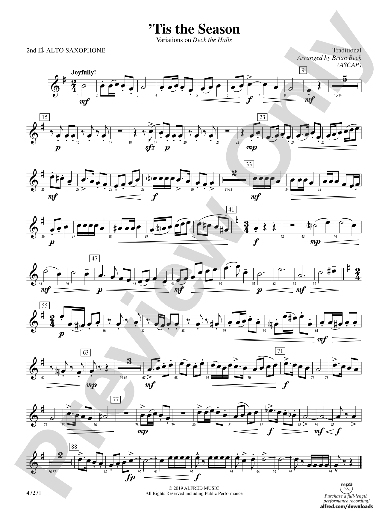 'Tis the Season: 2nd E-flat Alto Saxophone