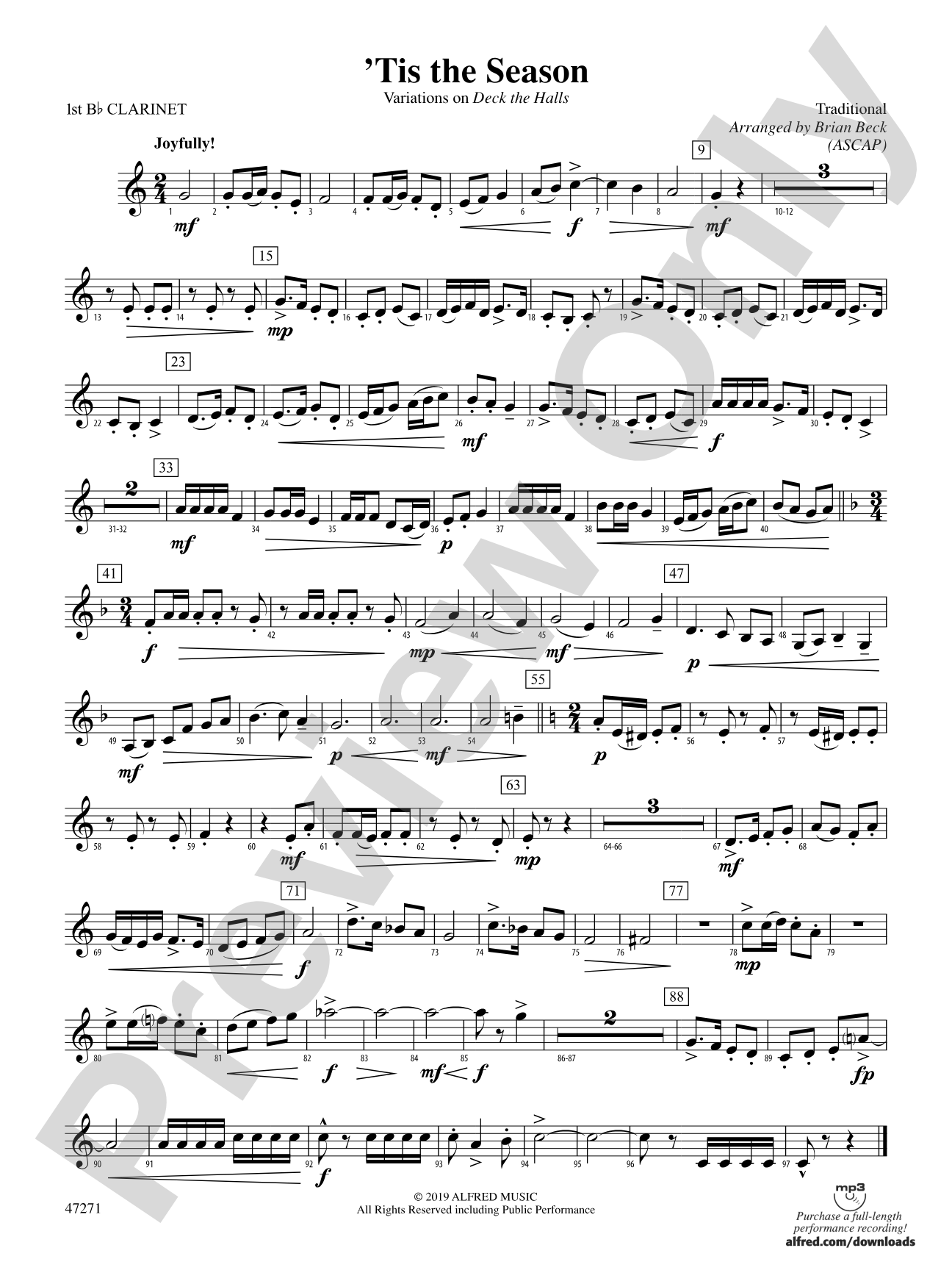 'Tis the Season: 1st B-flat Clarinet