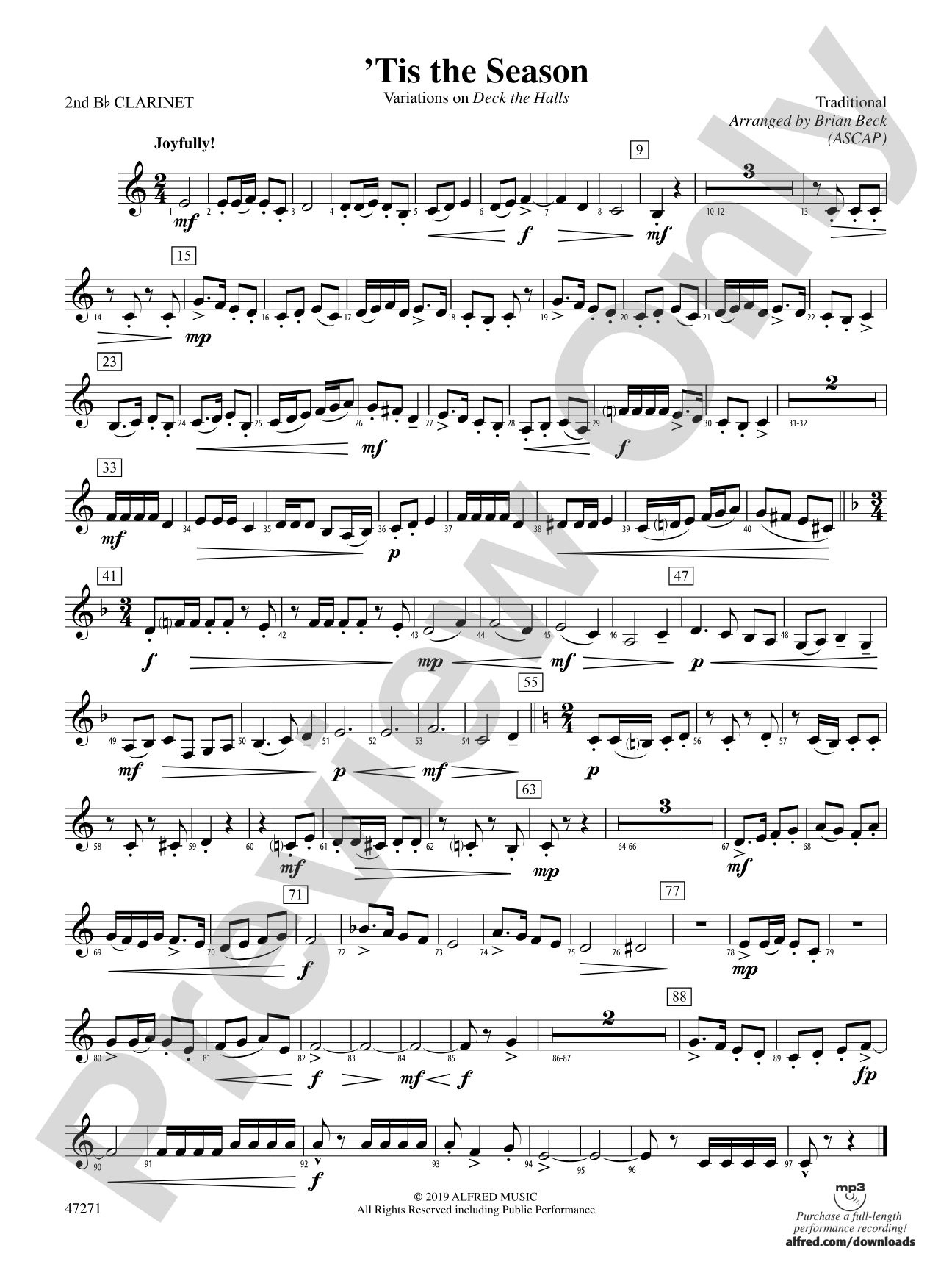 'Tis the Season: 2nd B-flat Clarinet