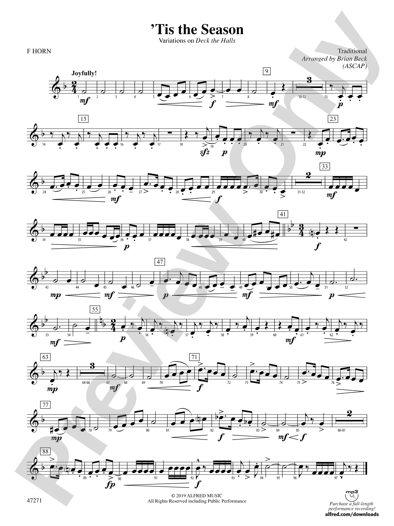 'Tis the Season: 1st F Horn