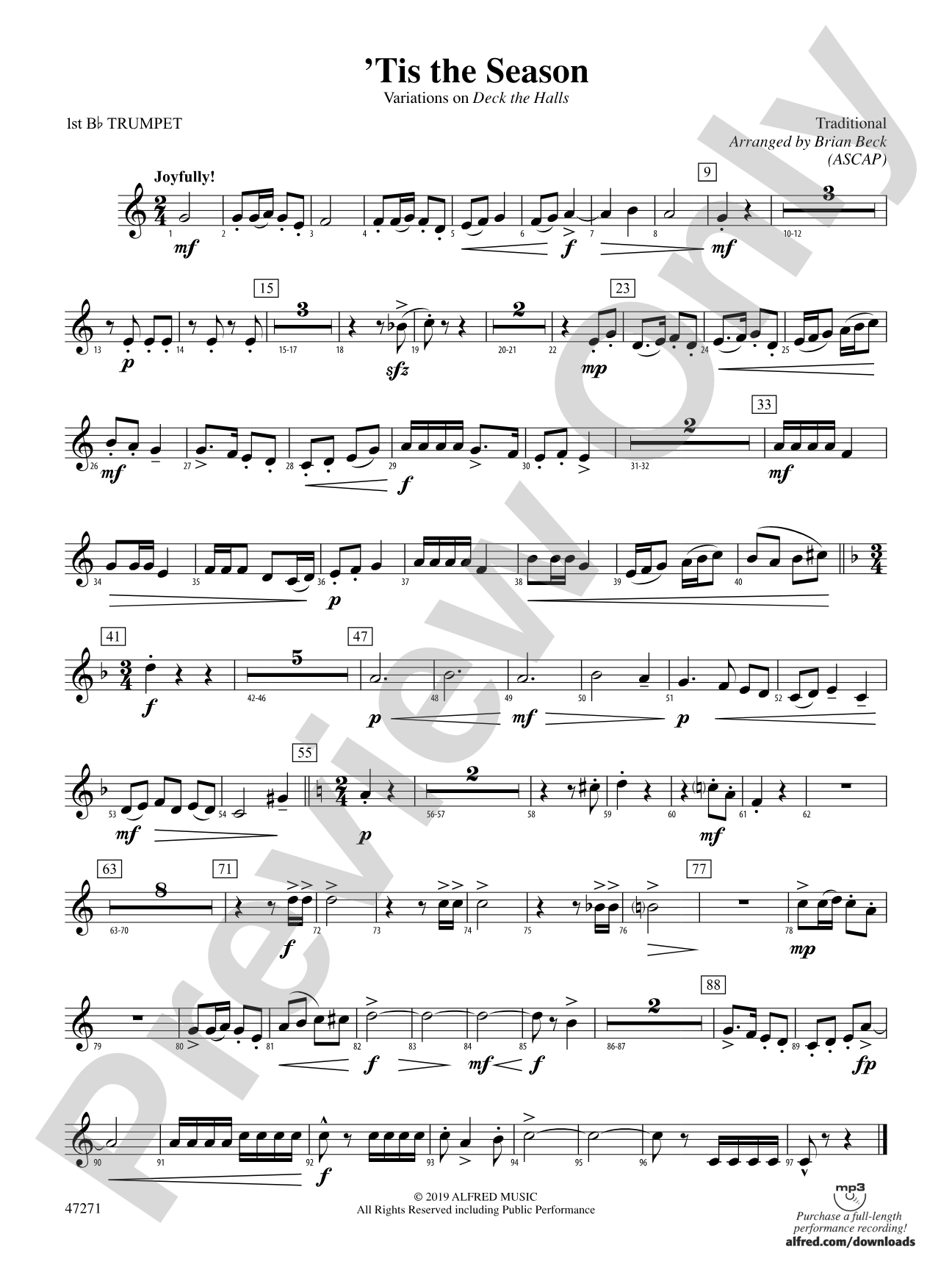 'Tis the Season: 1st B-flat Trumpet