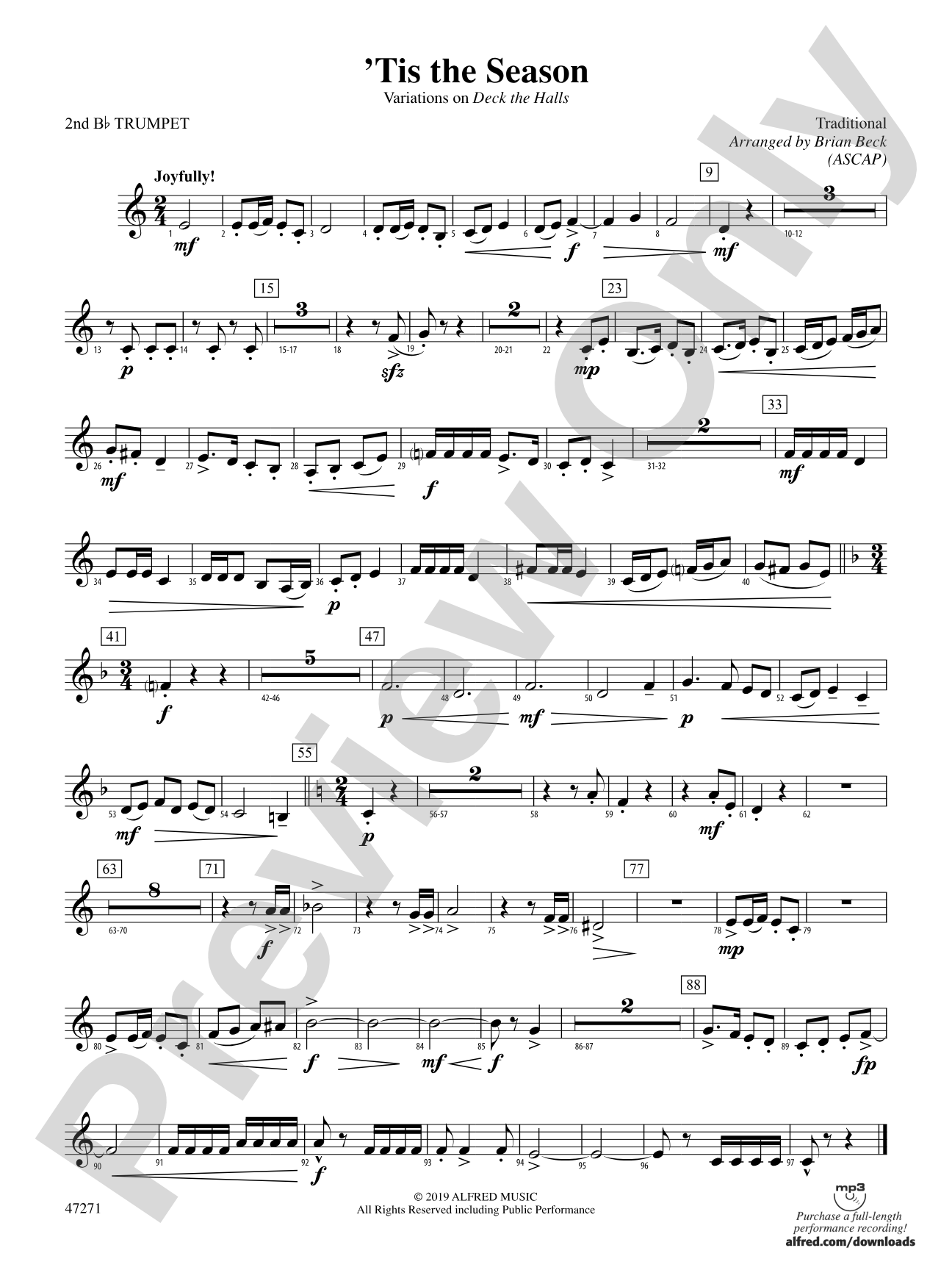 'Tis the Season: 2nd B-flat Trumpet