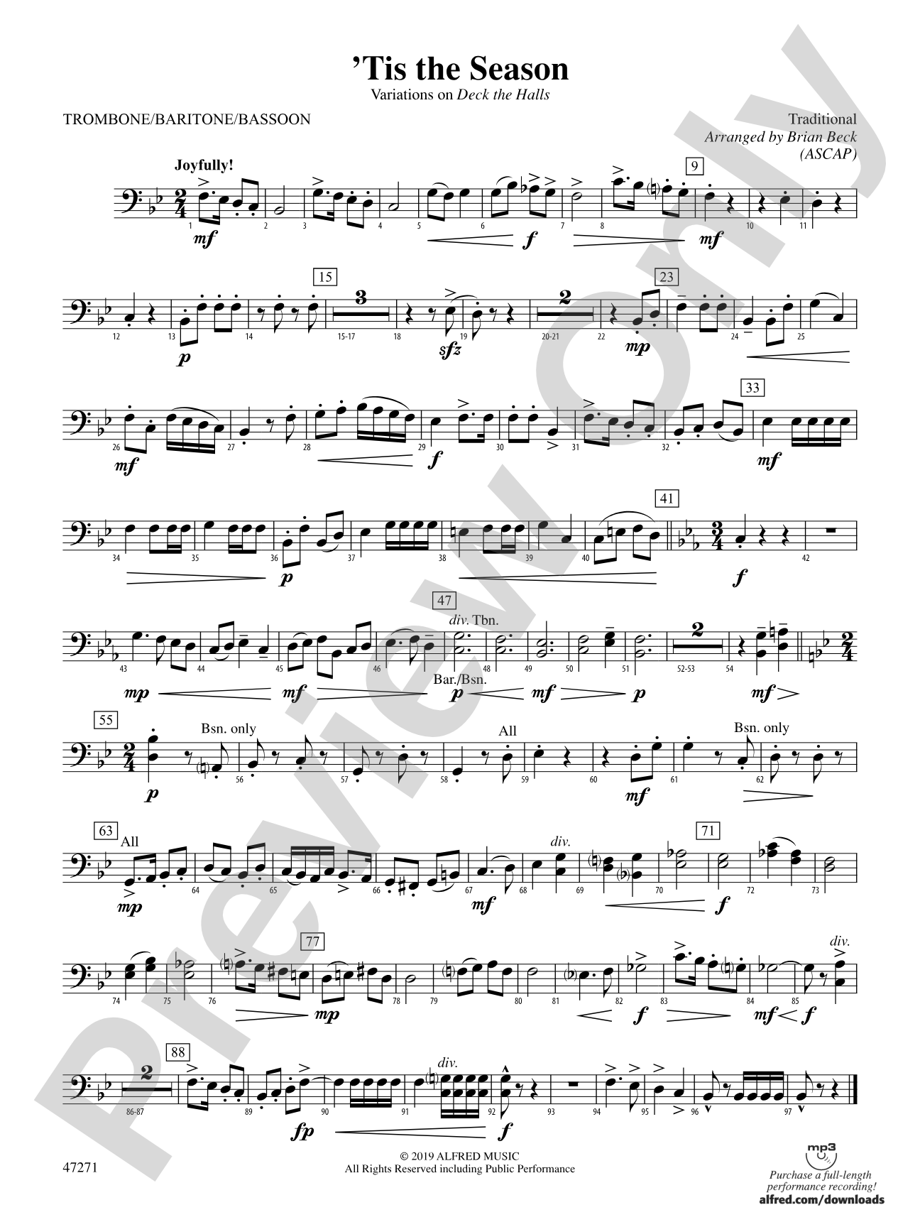 'Tis the Season: 1st Trombone