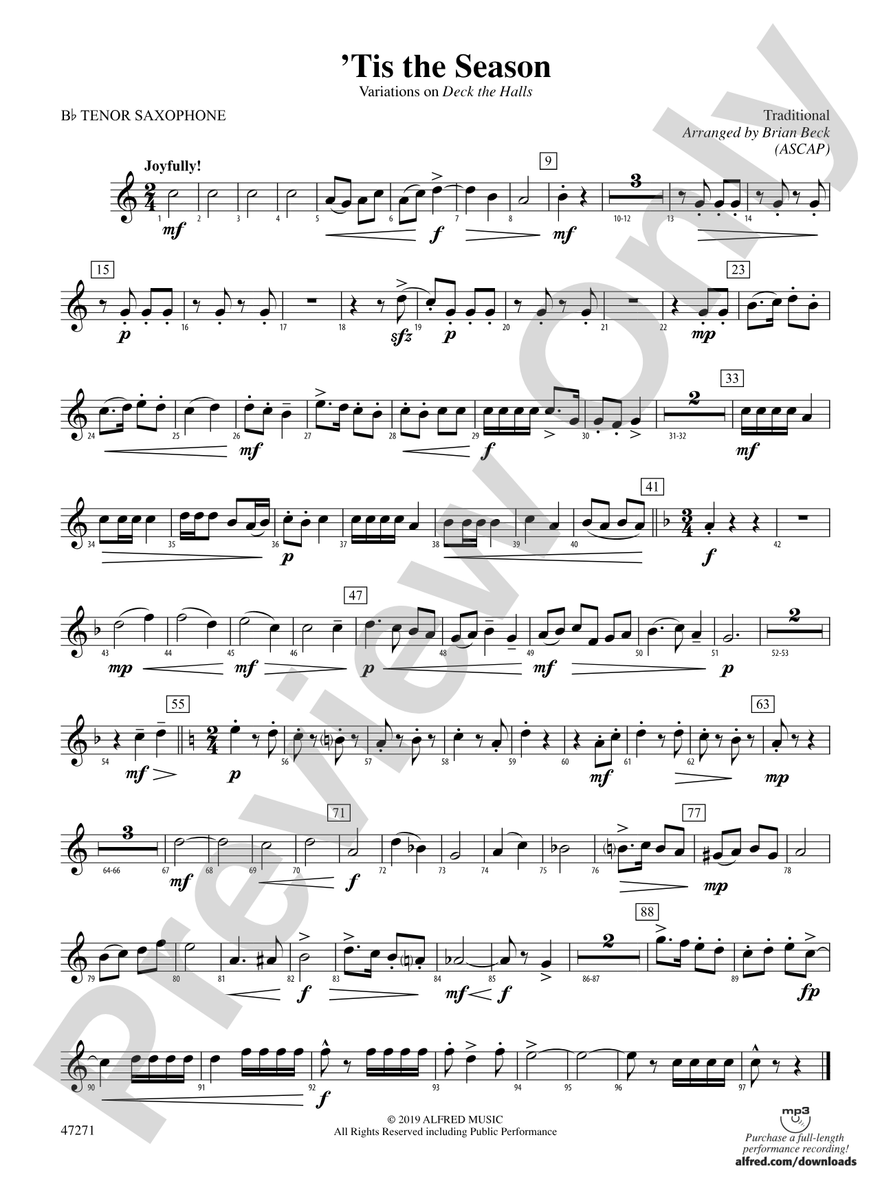 'Tis the Season: B-flat Tenor Saxophone