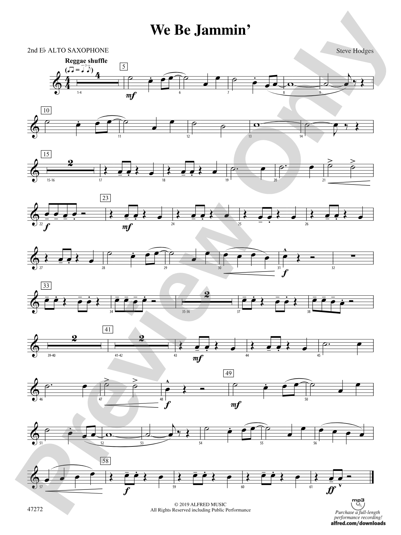 We Be Jammin': 2nd E-flat Alto Saxophone