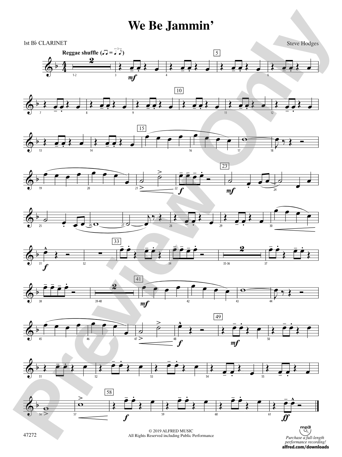 We Be Jammin': 1st B-flat Clarinet