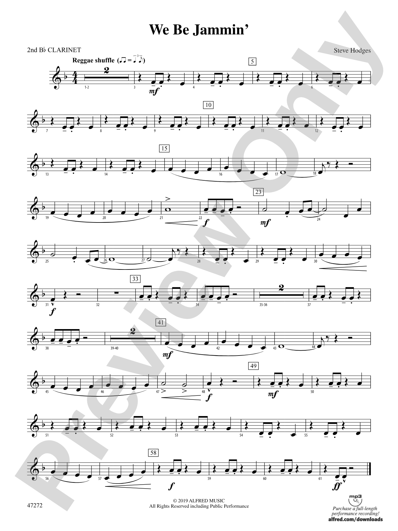 We Be Jammin': 2nd B-flat Clarinet