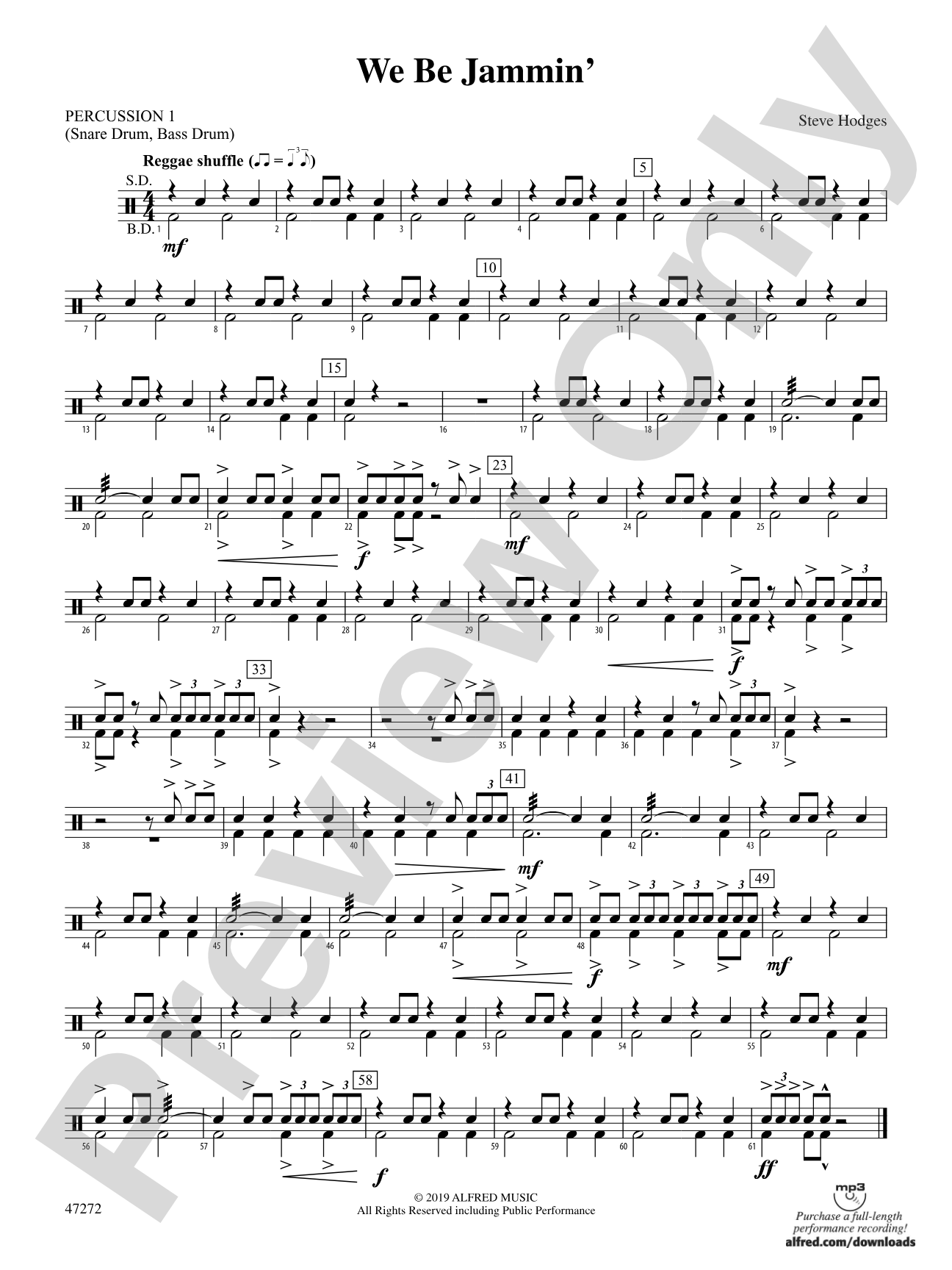 We Be Jammin': 1st Percussion