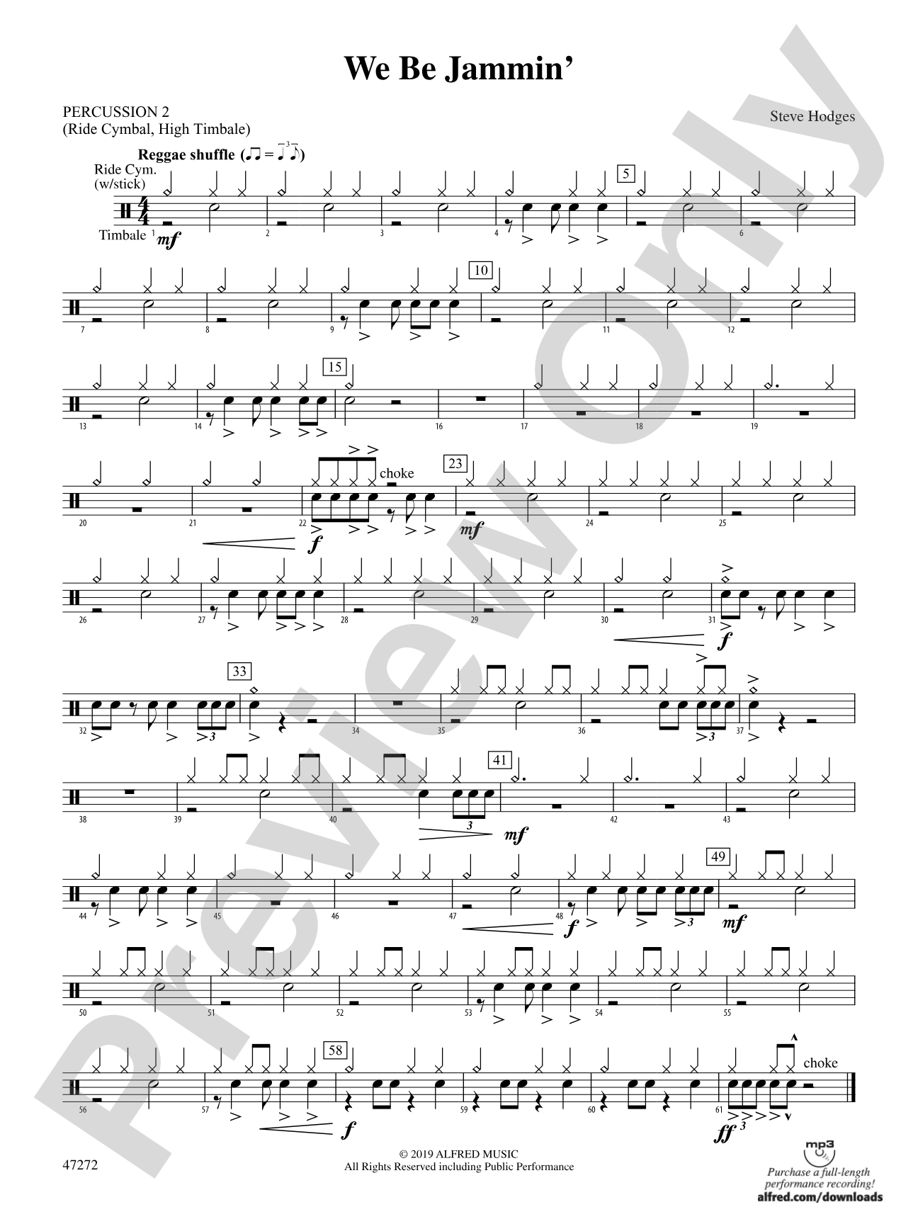 We Be Jammin': 2nd Percussion