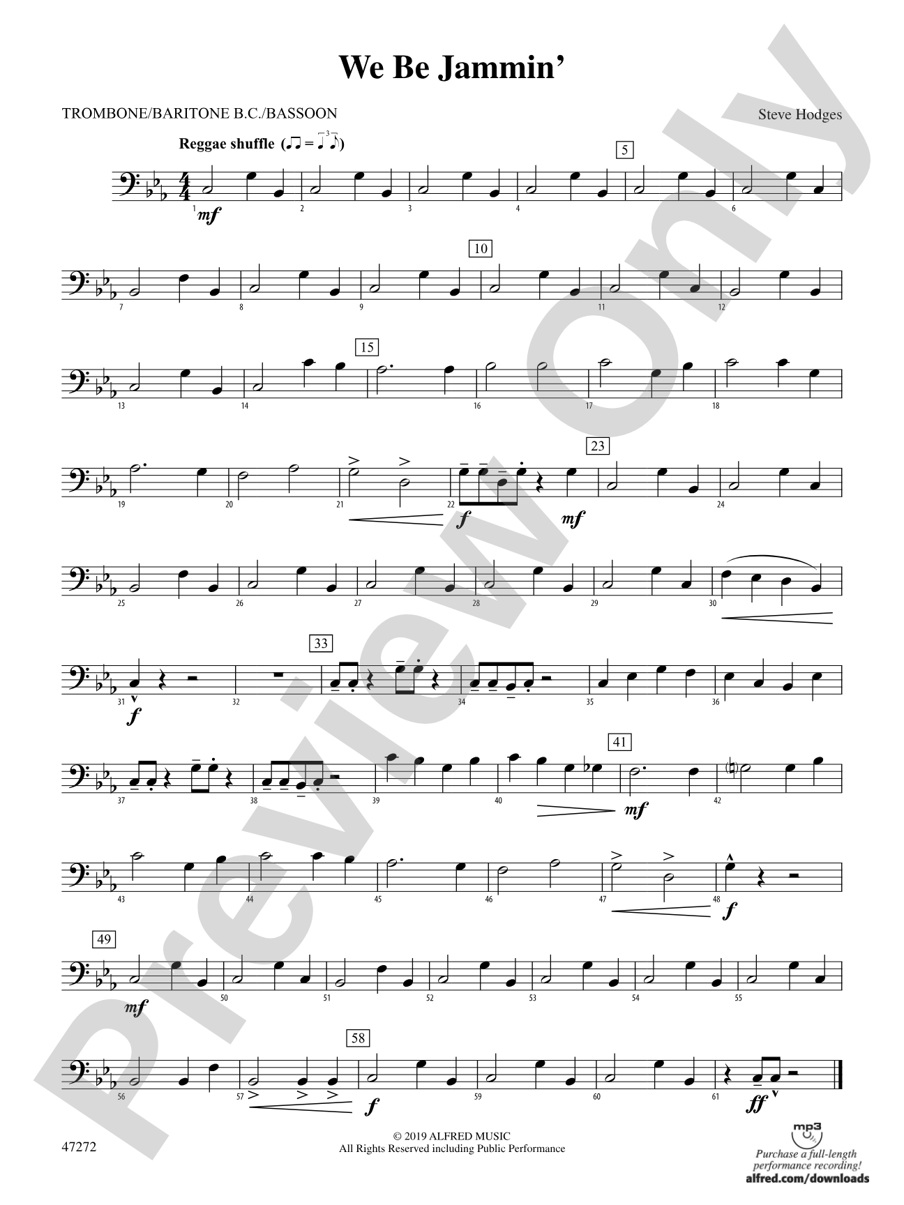 We Be Jammin': 1st Trombone