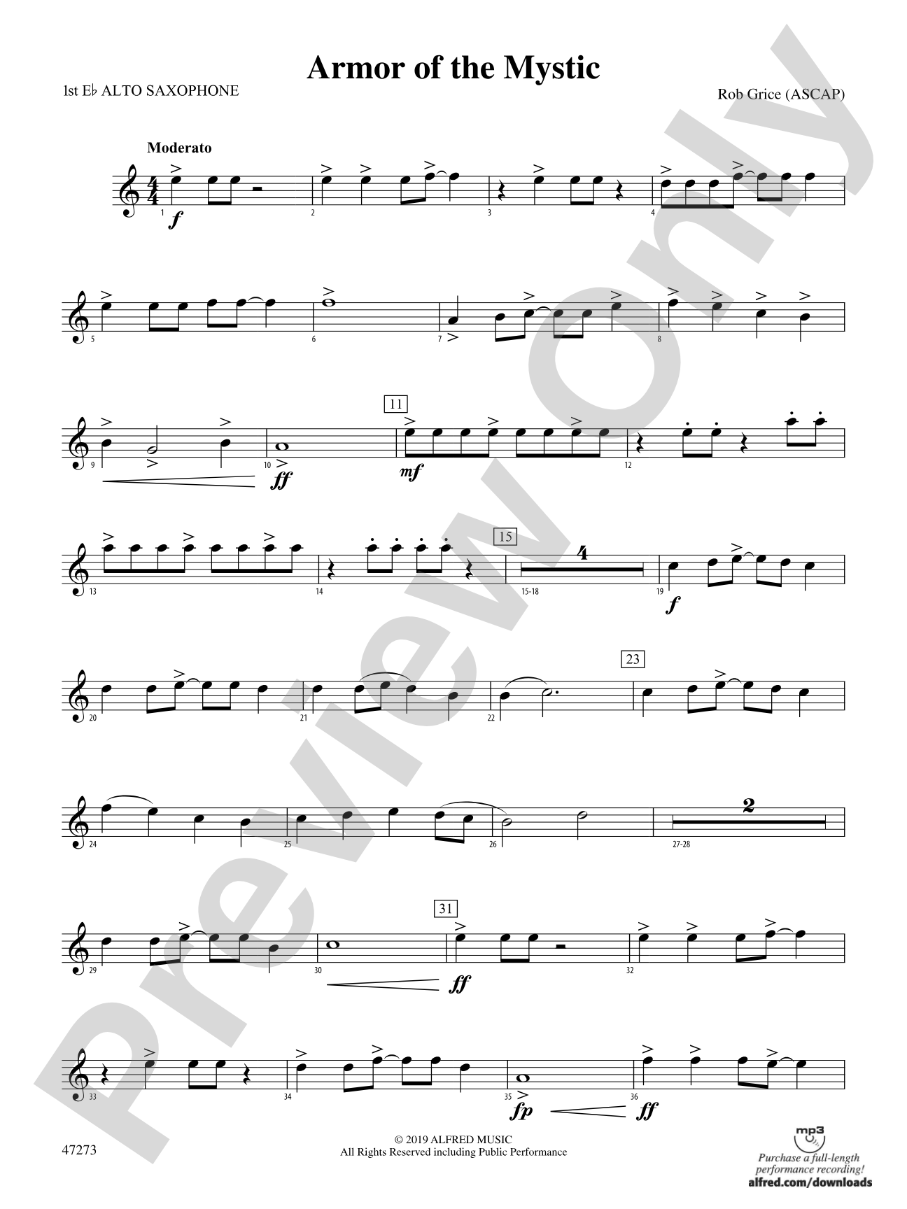 Armor of the Mystic: E-flat Alto Saxophone