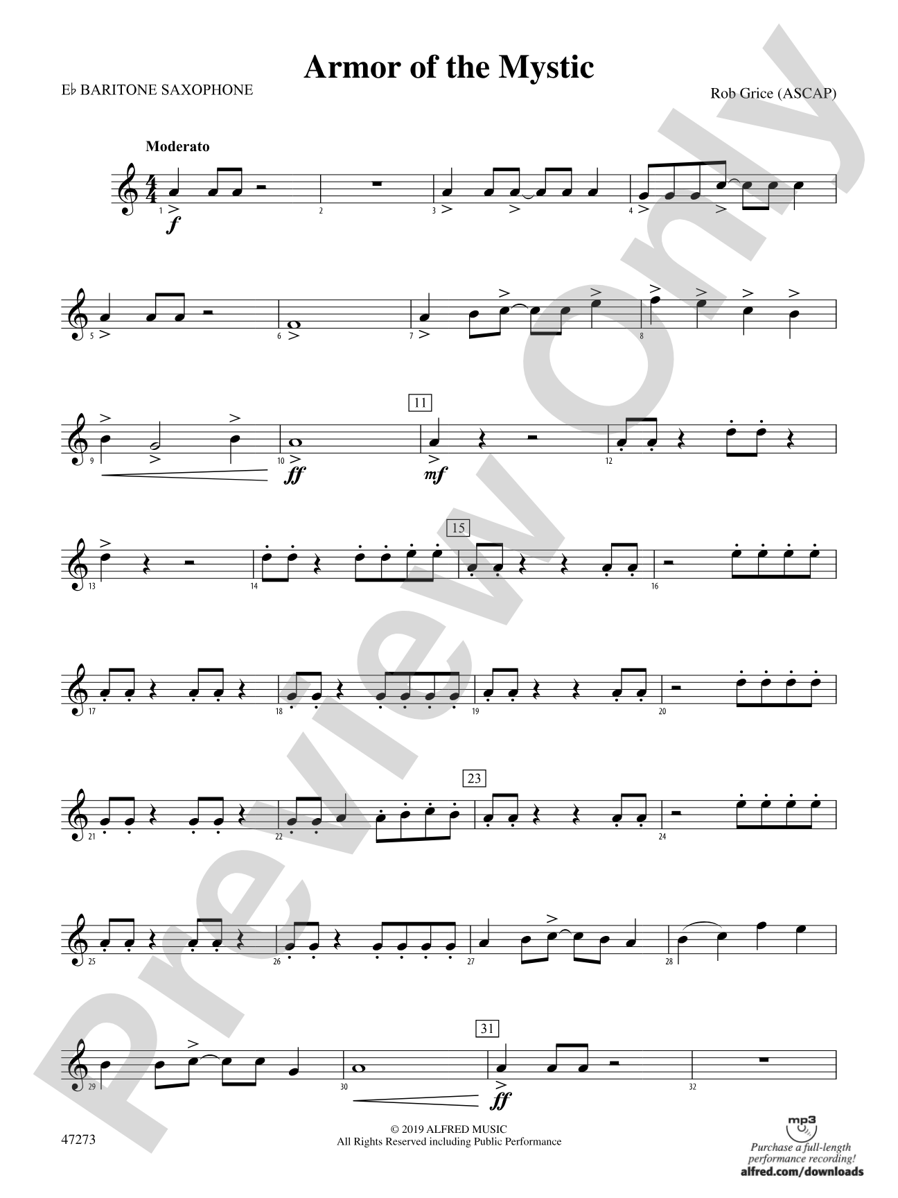 Armor of the Mystic: E-flat Baritone Saxophone