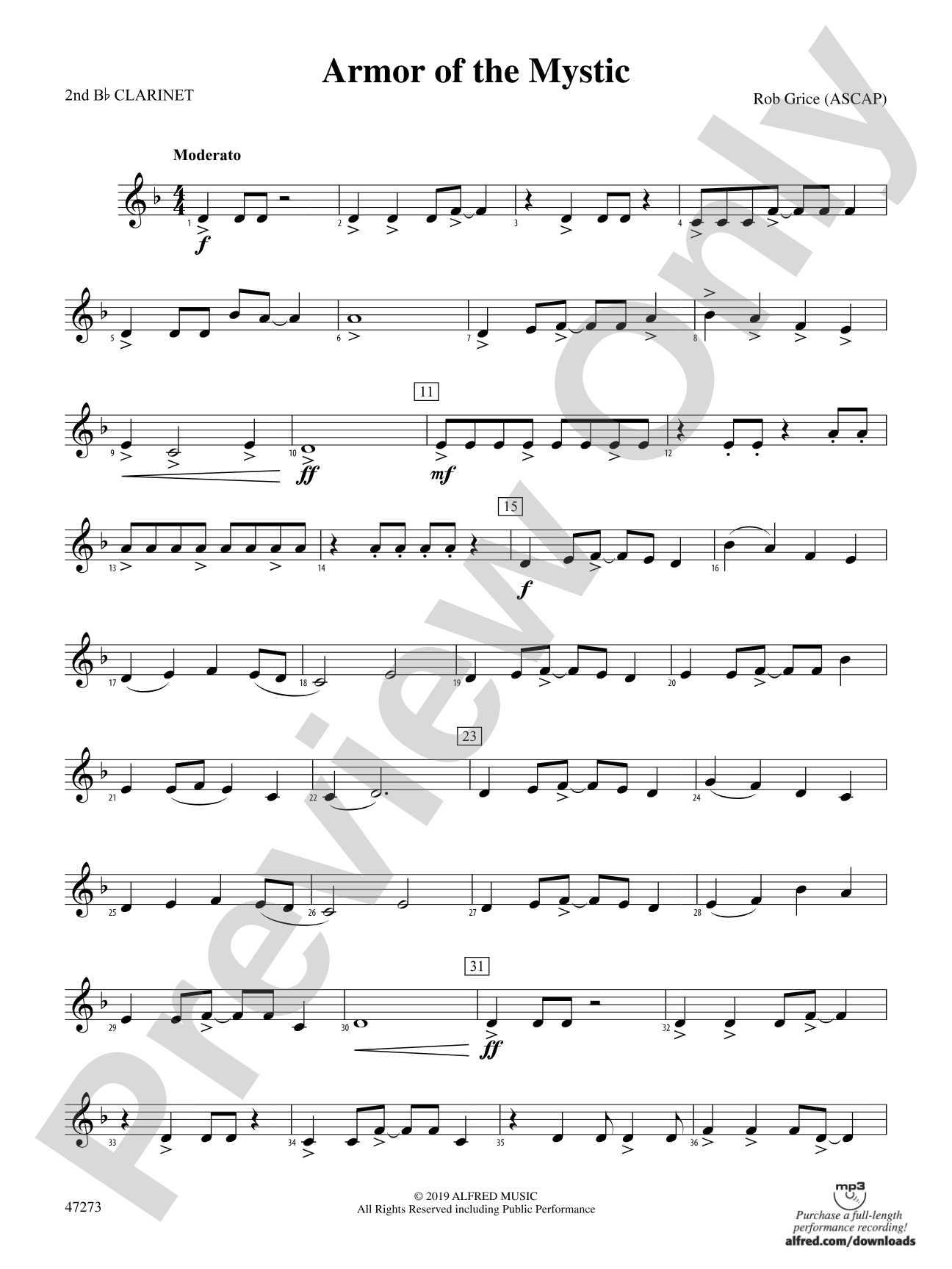 Armor of the Mystic: 2nd B-flat Clarinet