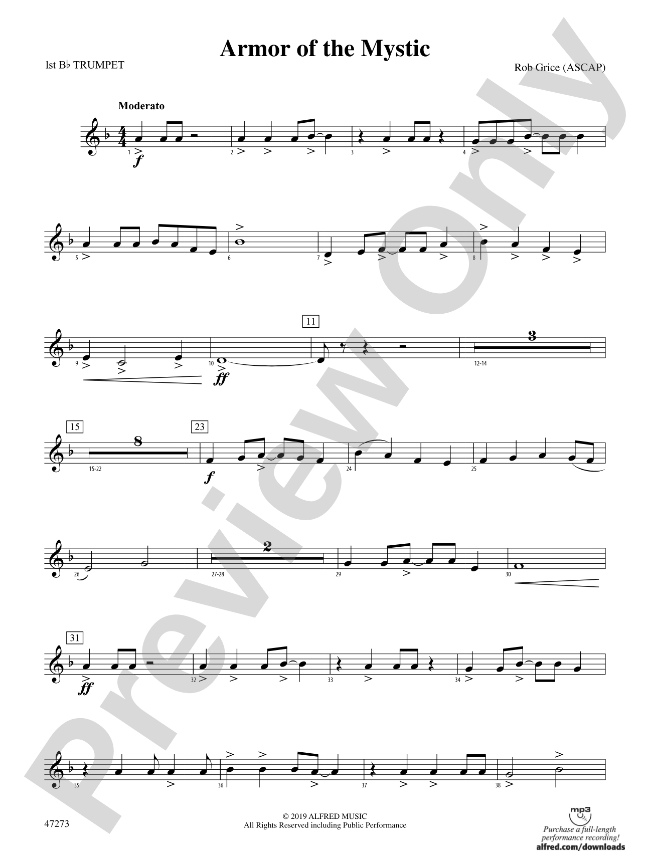 Armor of the Mystic: 1st B-flat Trumpet