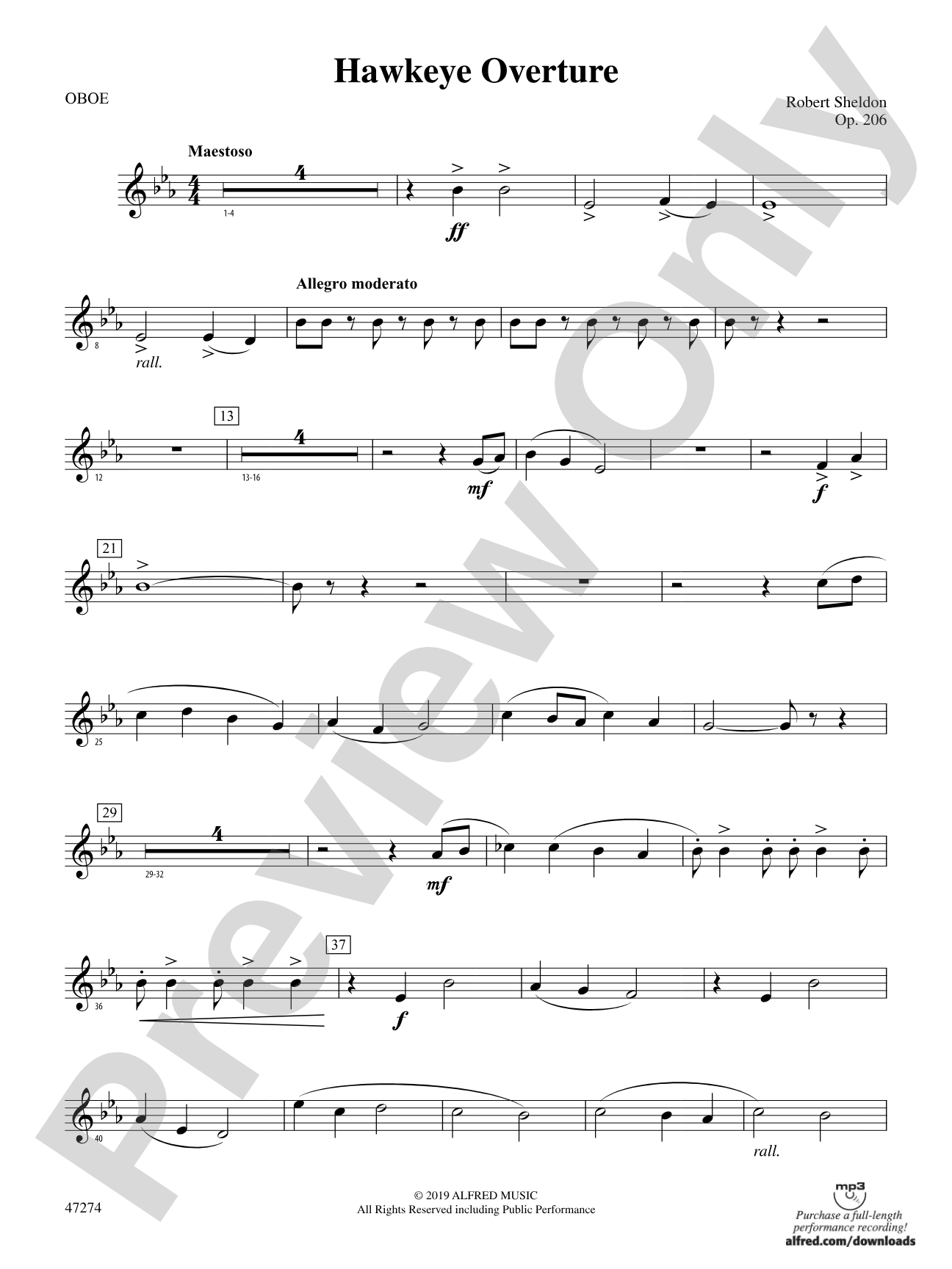 Hawkeye Overture: Oboe