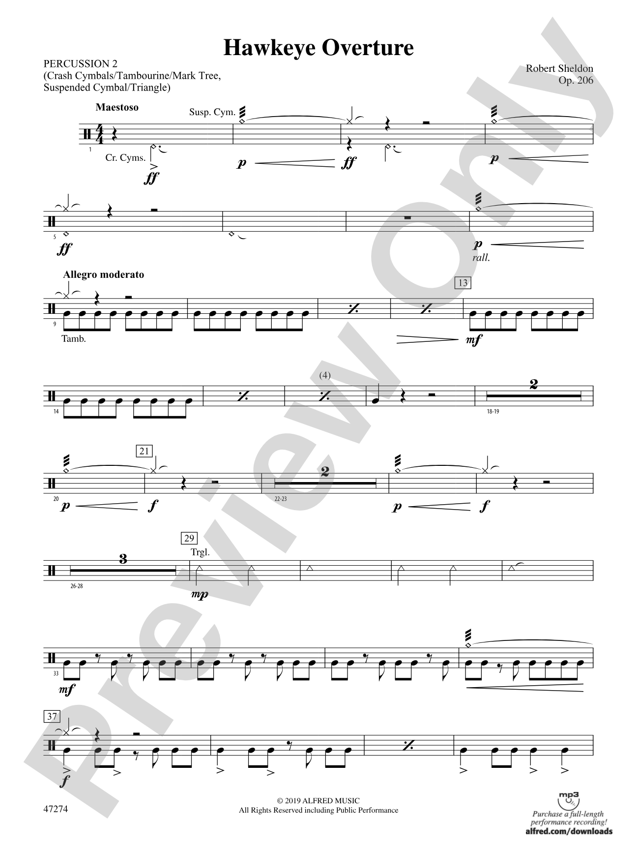 Hawkeye Overture: 2nd Percussion