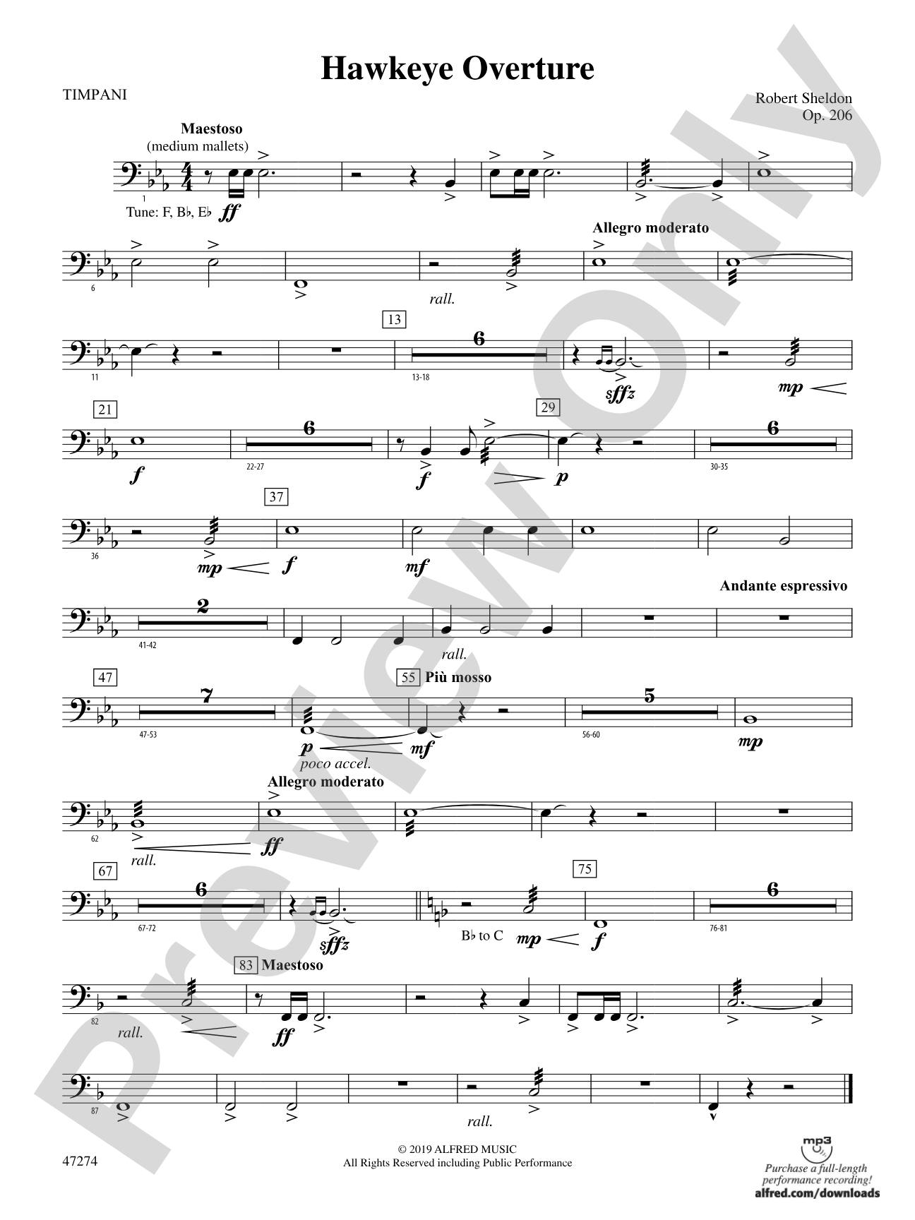 Hawkeye Overture: Timpani
