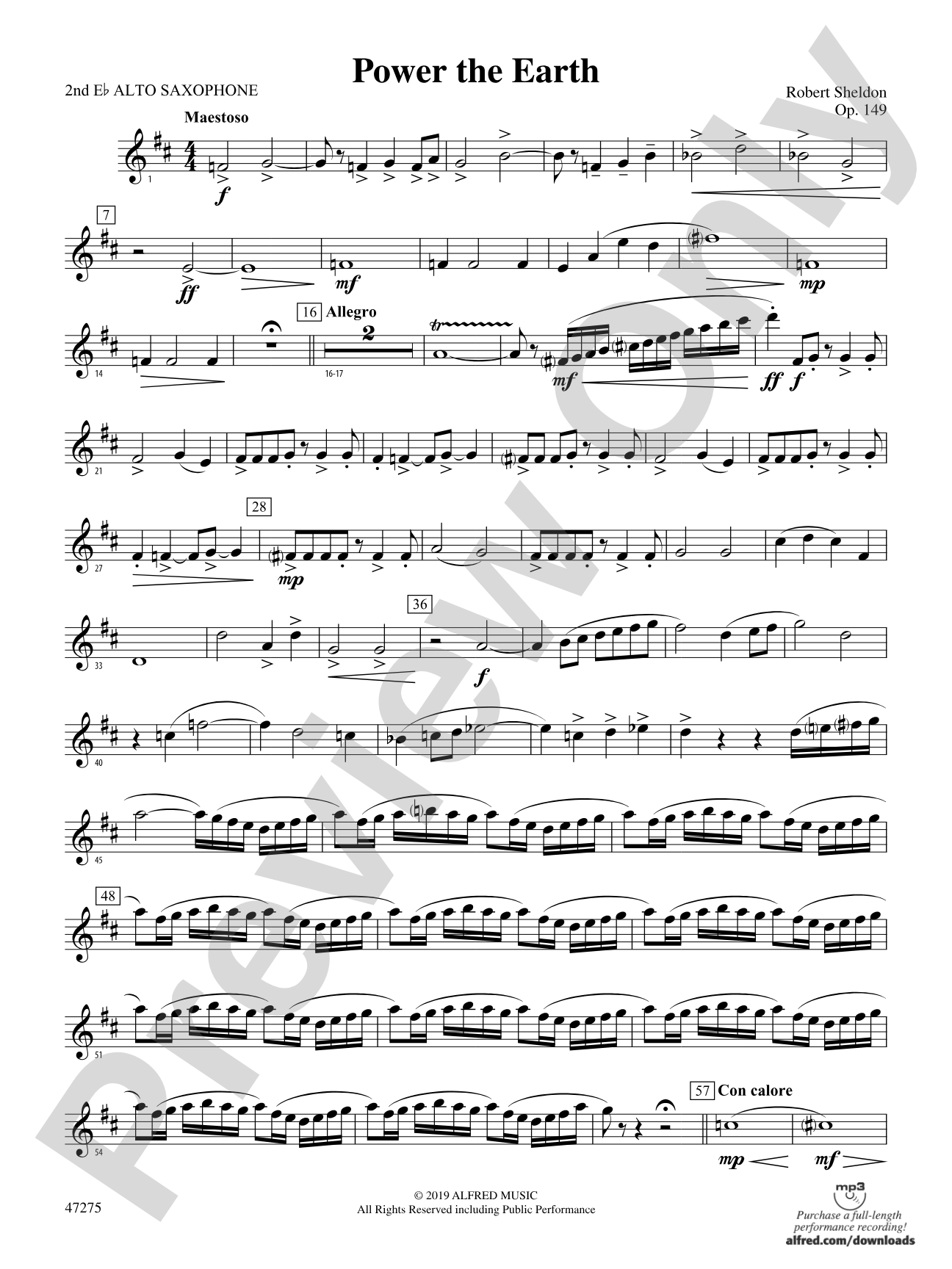 Power the Earth: 2nd E-flat Alto Saxophone