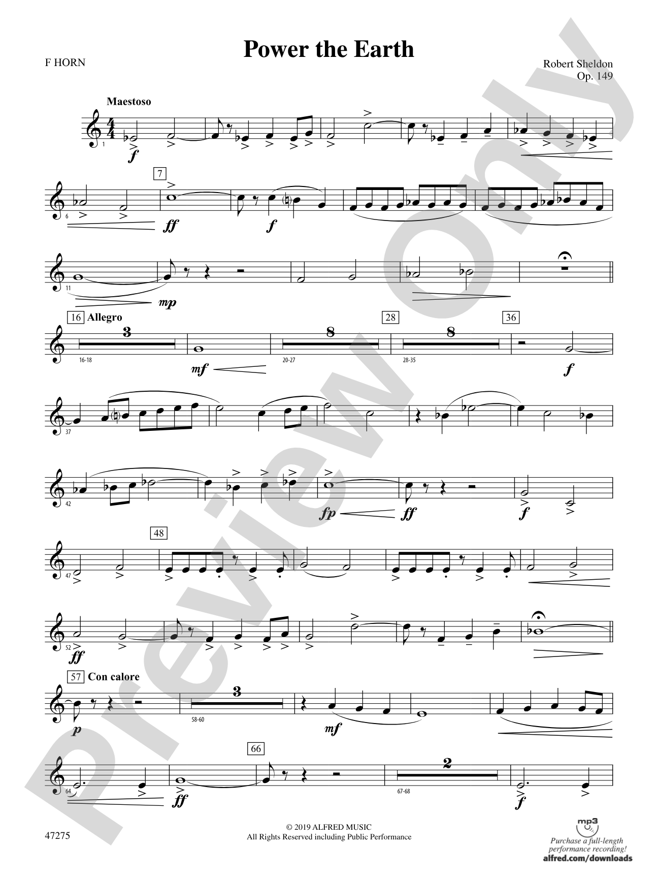 Power the Earth: 1st F Horn