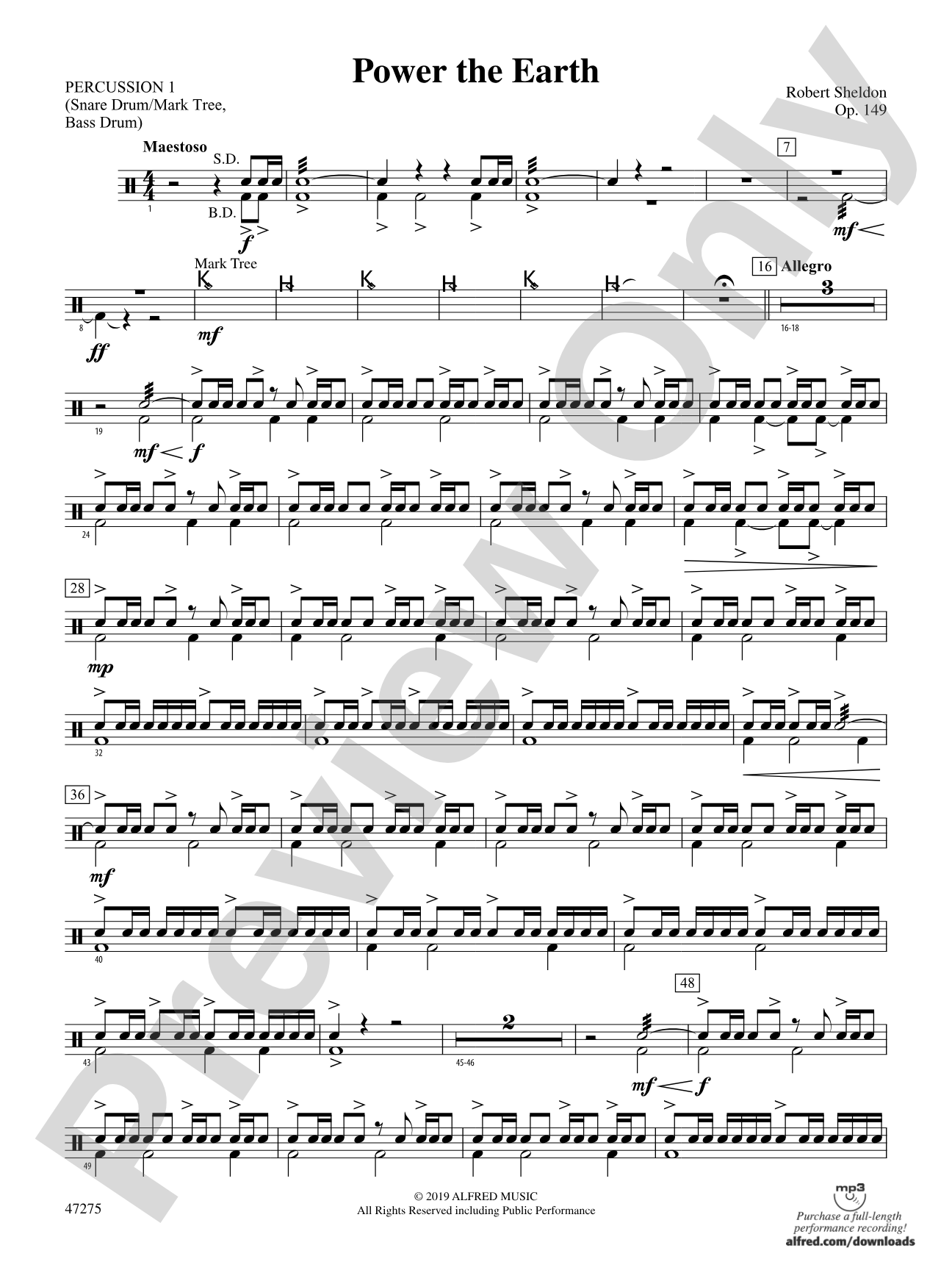 Power the Earth: 1st Percussion