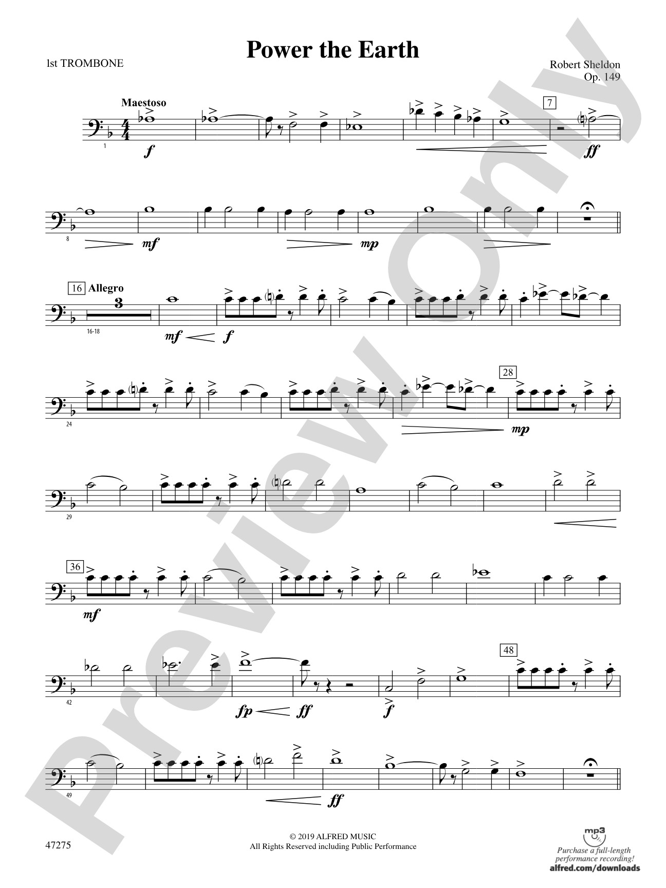Power the Earth: 1st Trombone