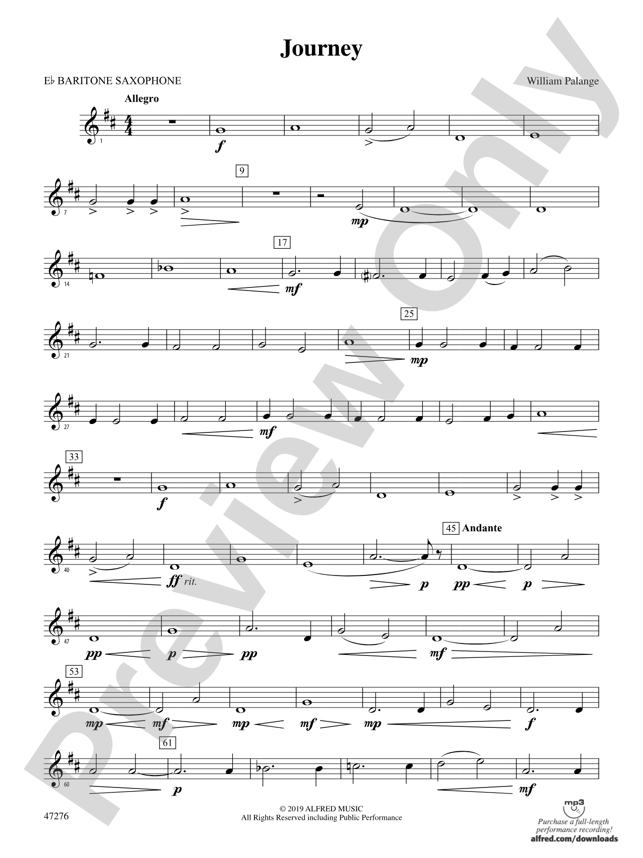 Journey: E-flat Baritone Saxophone