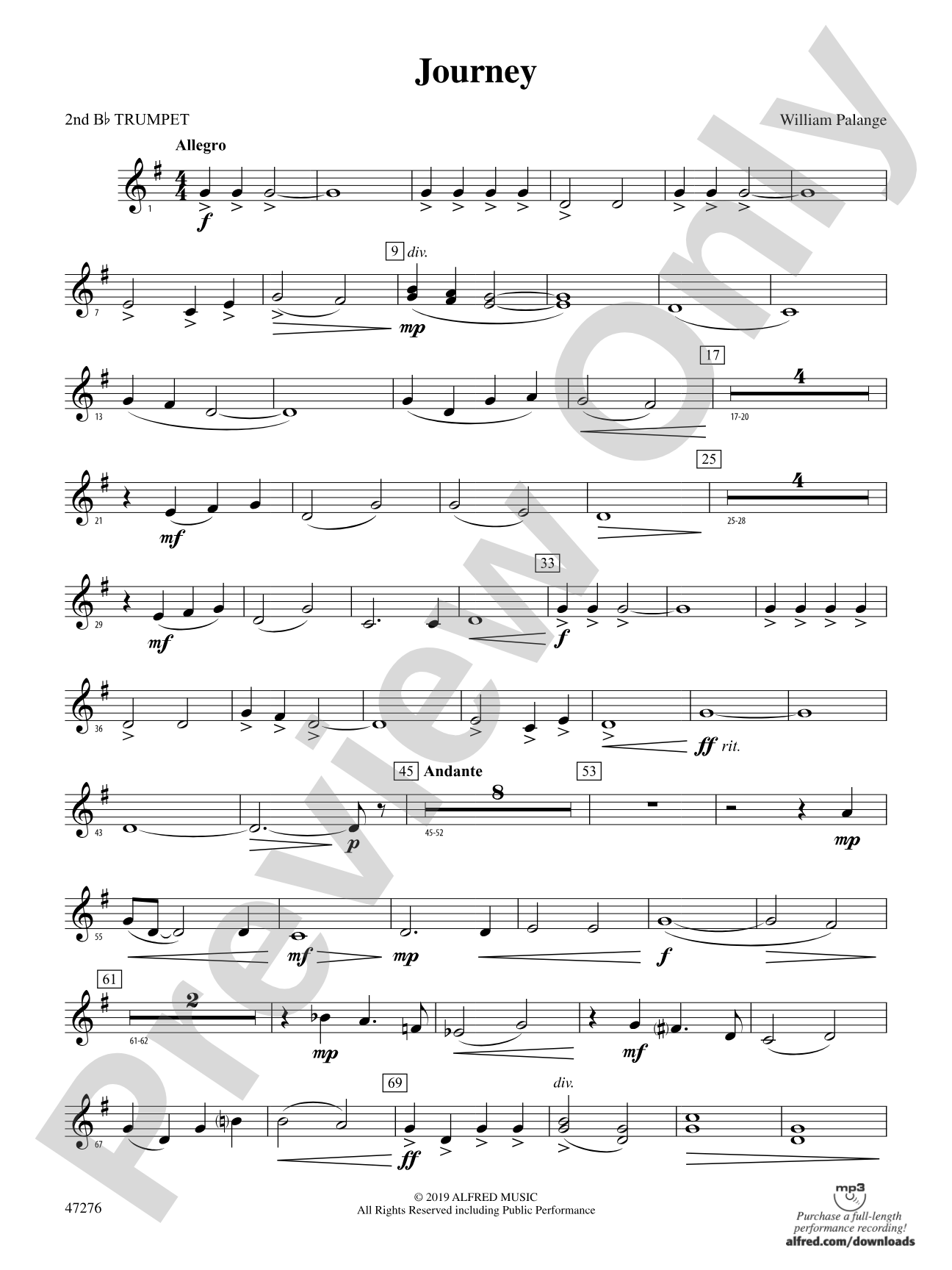 Journey: 2nd B-flat Trumpet