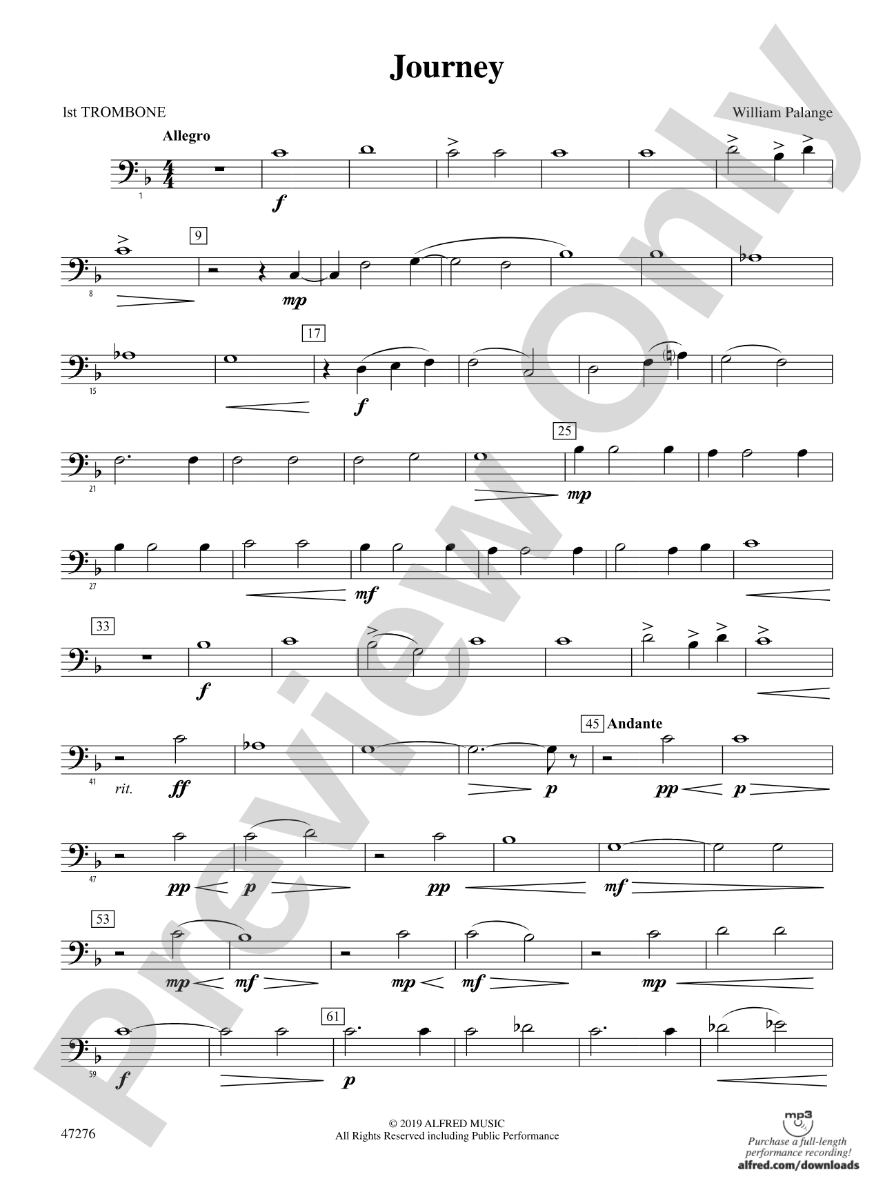 Journey: 1st Trombone