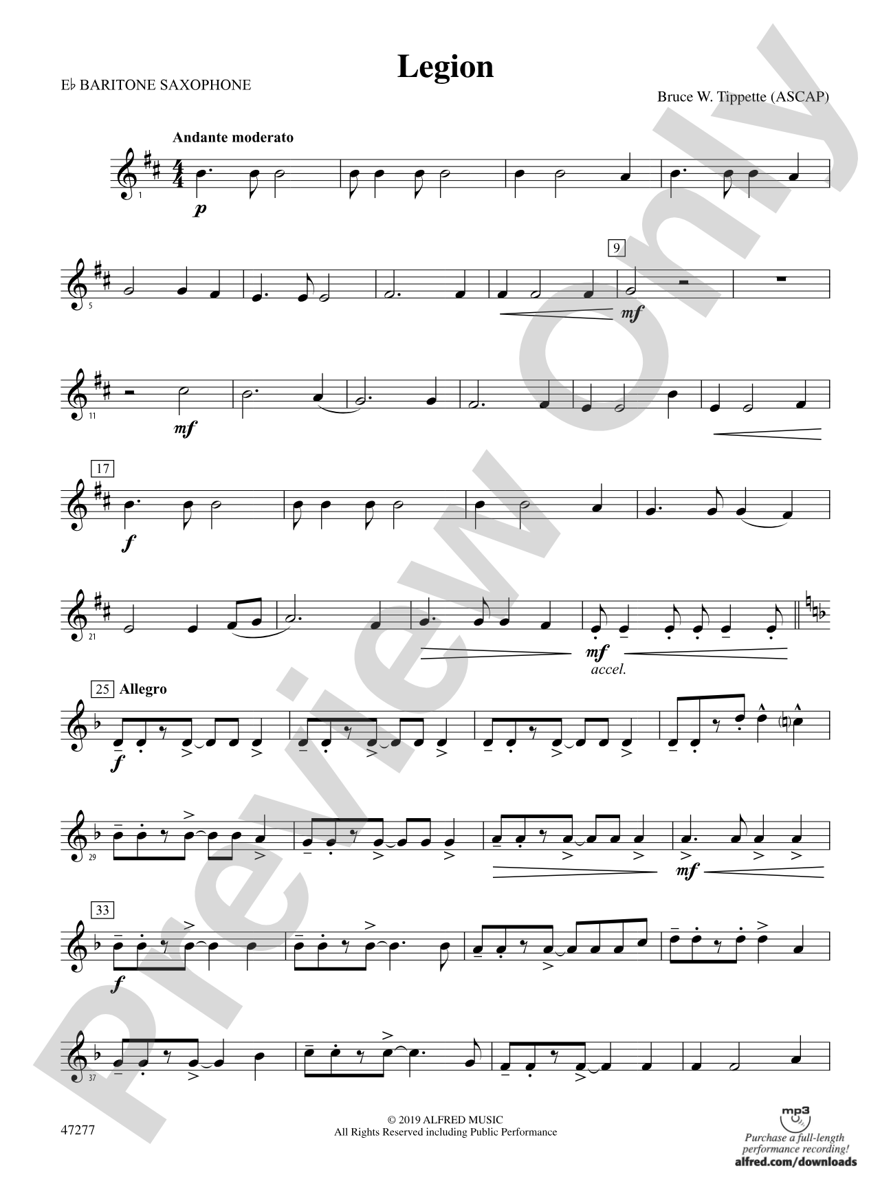 Legion: E-flat Baritone Saxophone