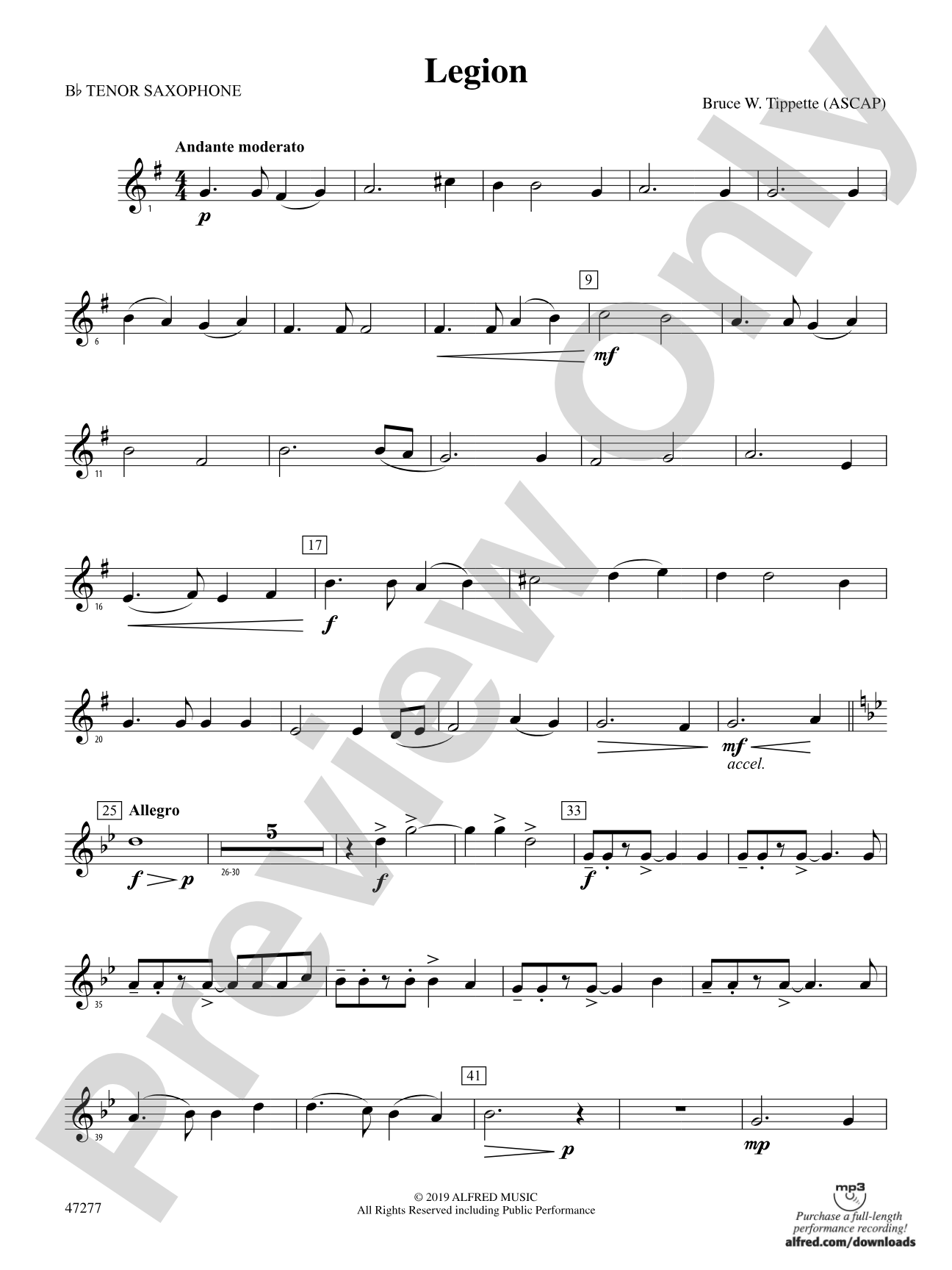 Legion: B-flat Tenor Saxophone