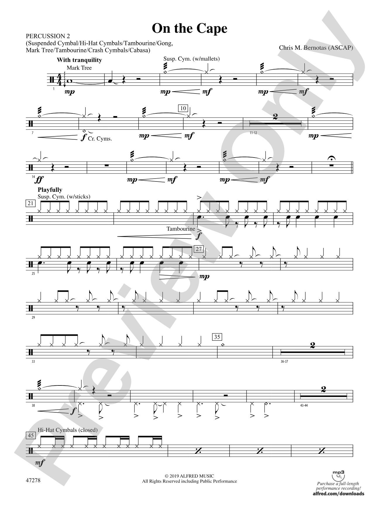 On the Cape: 2nd Percussion