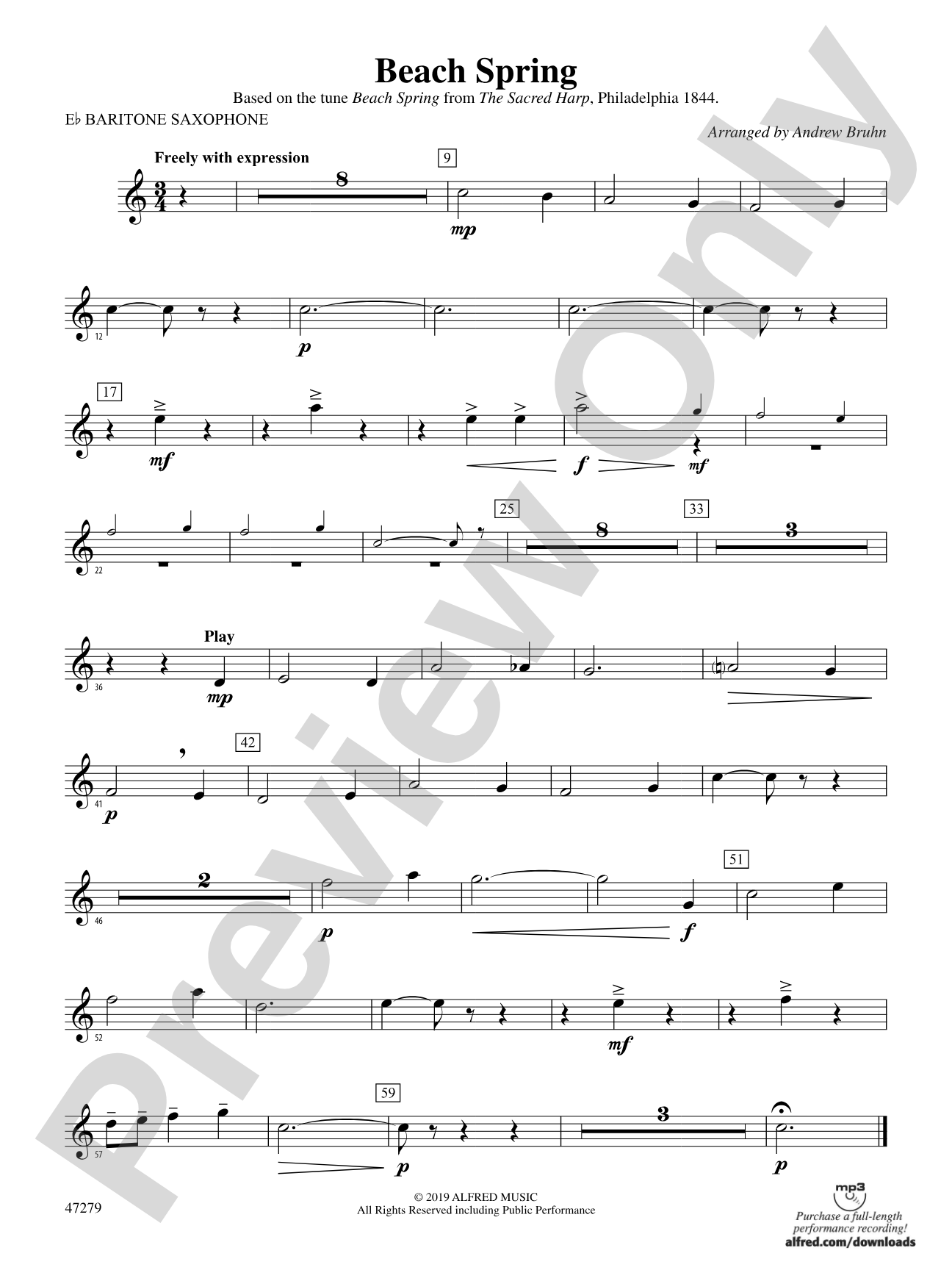 Beach Spring: E-flat Baritone Saxophone
