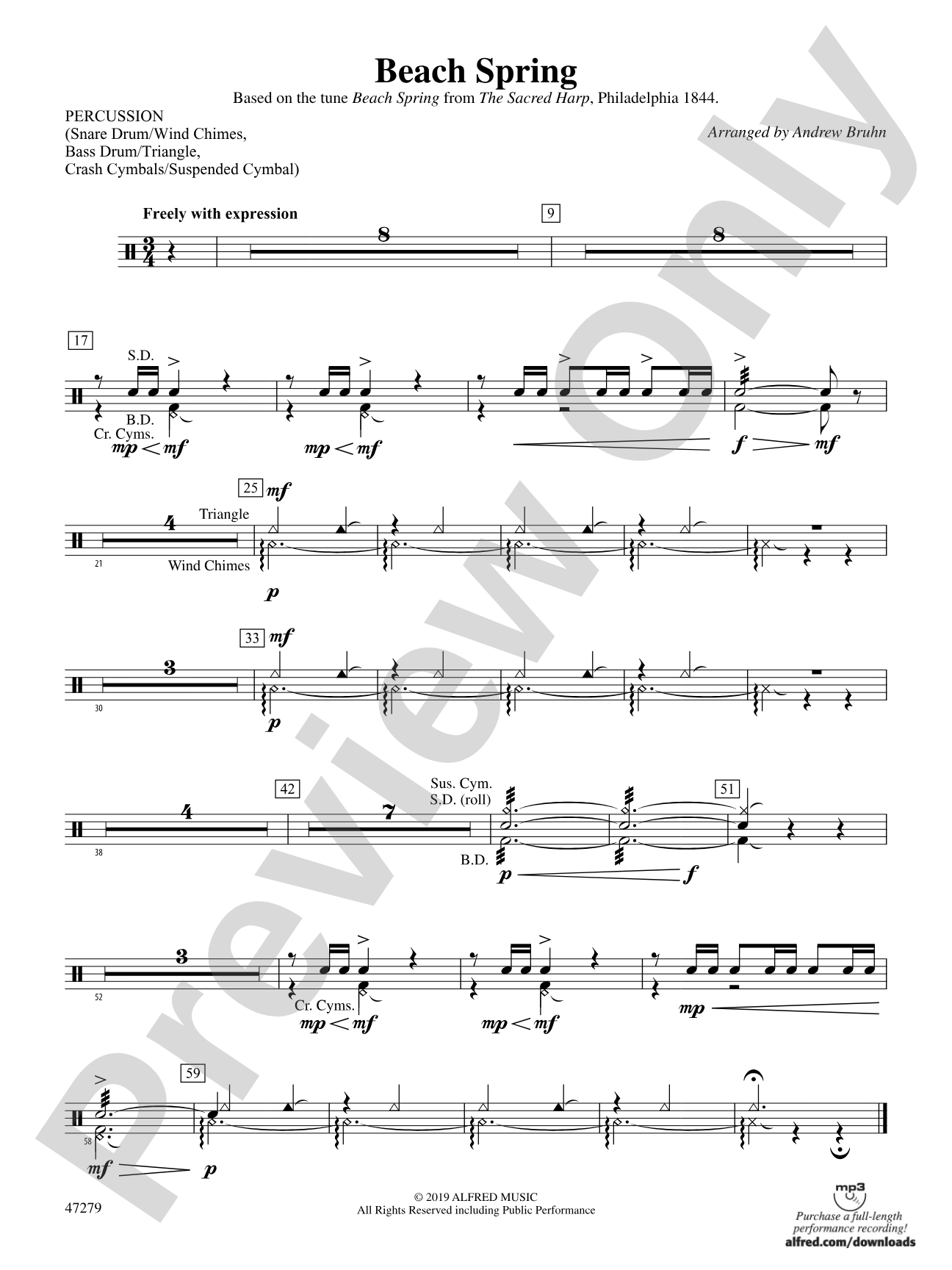 Beach Spring: 1st Percussion