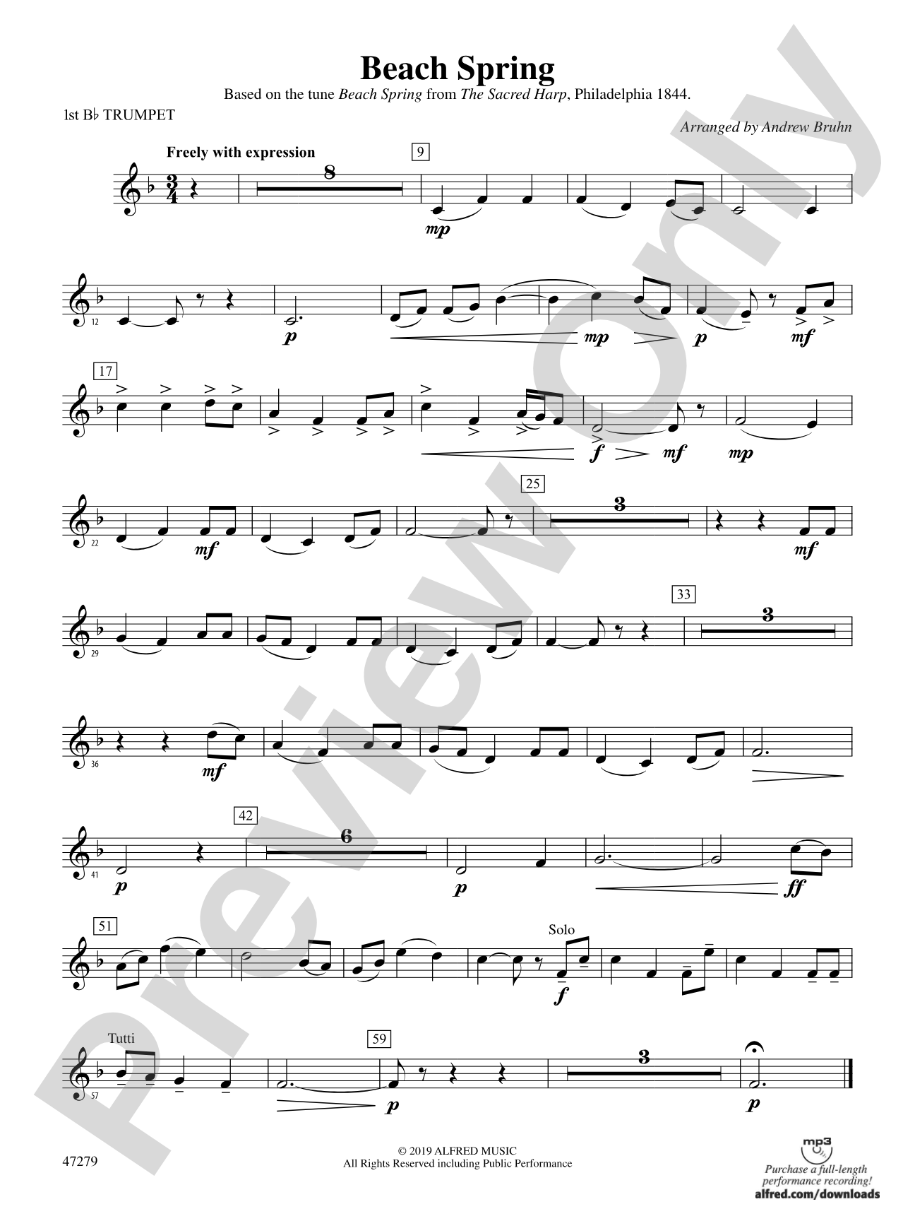 Beach Spring: 1st B-flat Trumpet