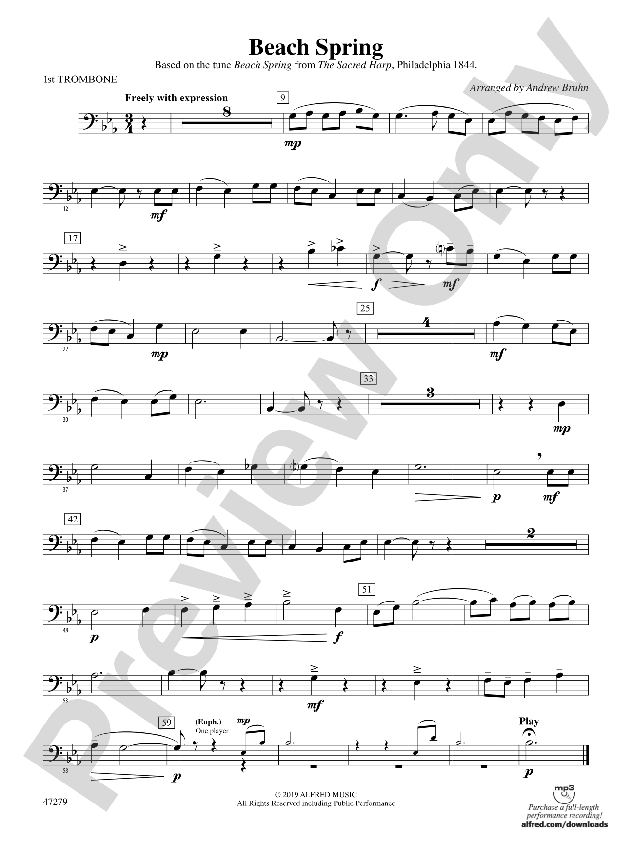 Beach Spring: 1st Trombone