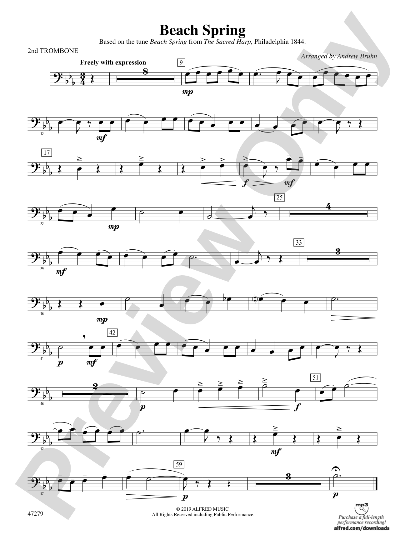 Beach Spring: 2nd Trombone