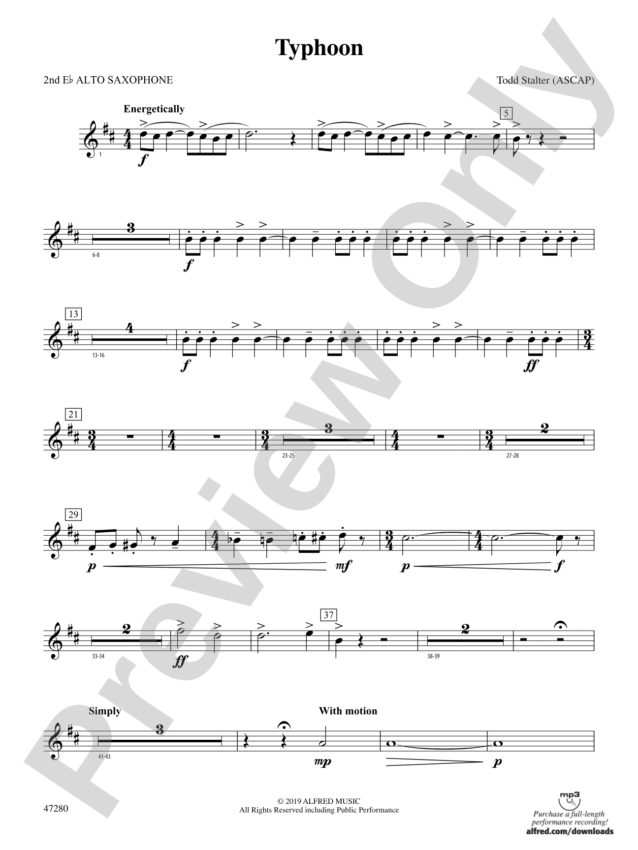 Typhoon: 2nd E-flat Alto Saxophone