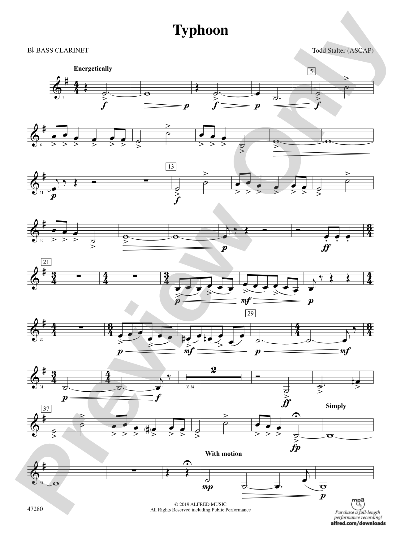 Typhoon: B-flat Bass Clarinet
