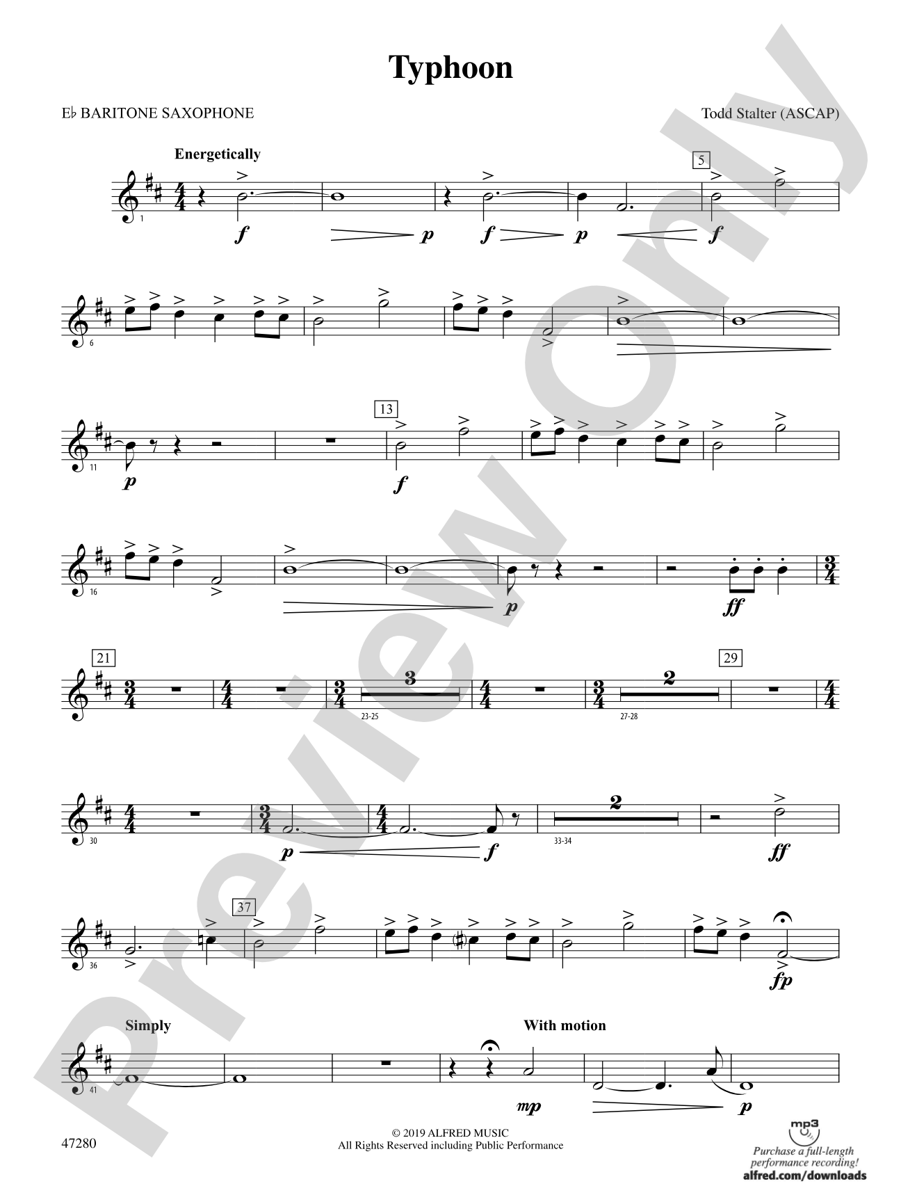 Typhoon: E-flat Baritone Saxophone