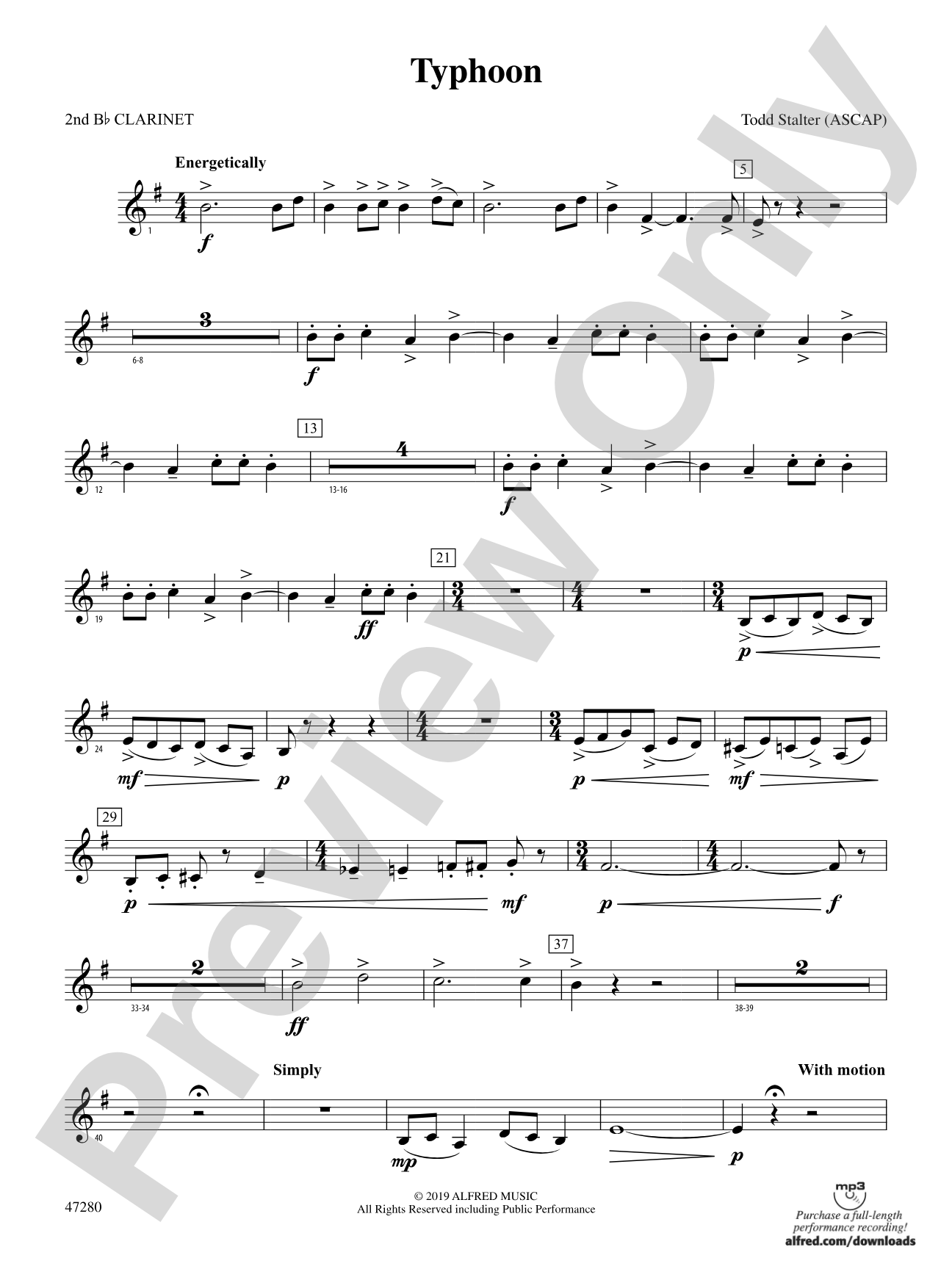 Typhoon: 2nd B-flat Clarinet