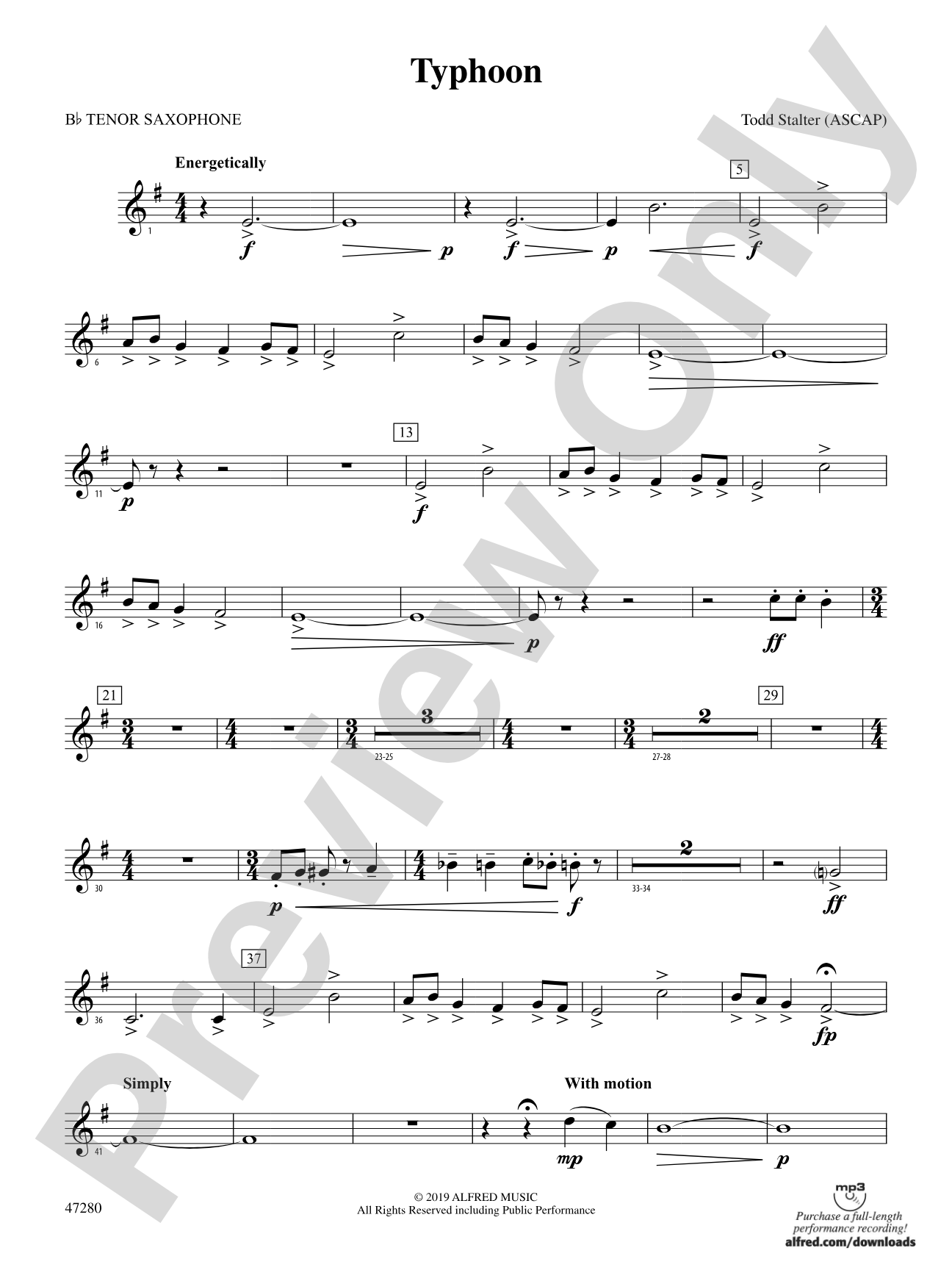 Typhoon: B-flat Tenor Saxophone