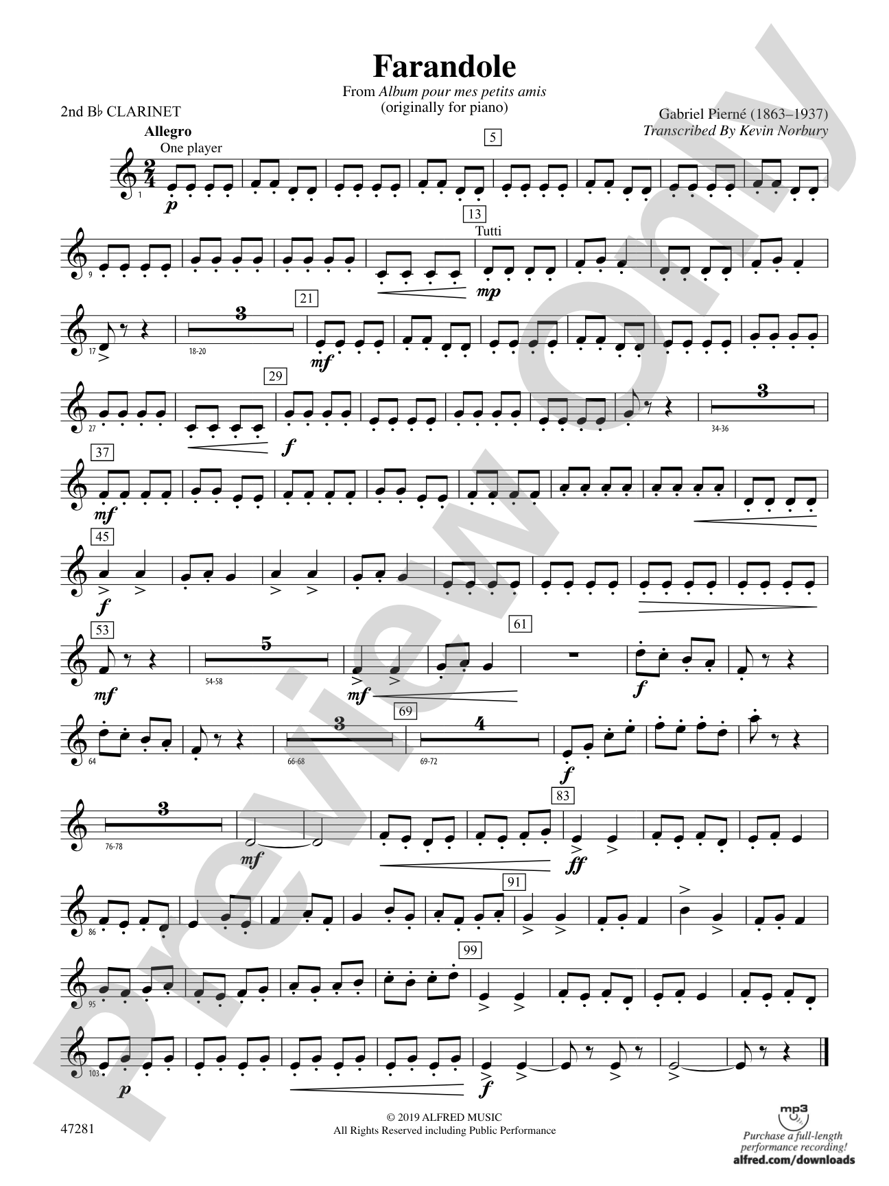 Farandole: 2nd B-flat Clarinet