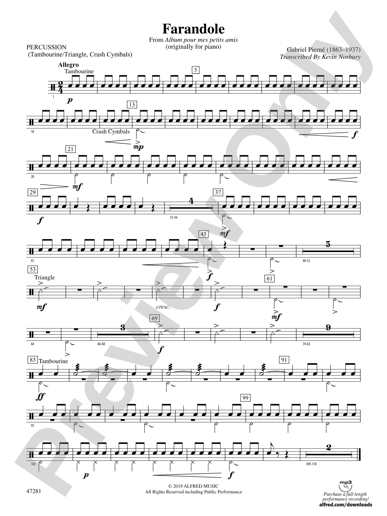 Farandole: 1st Percussion