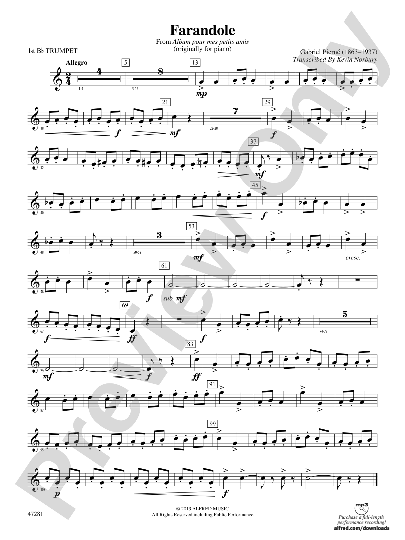 Farandole: 1st B-flat Trumpet