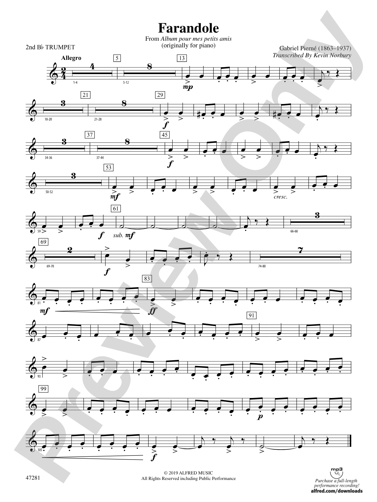 Farandole: 2nd B-flat Trumpet