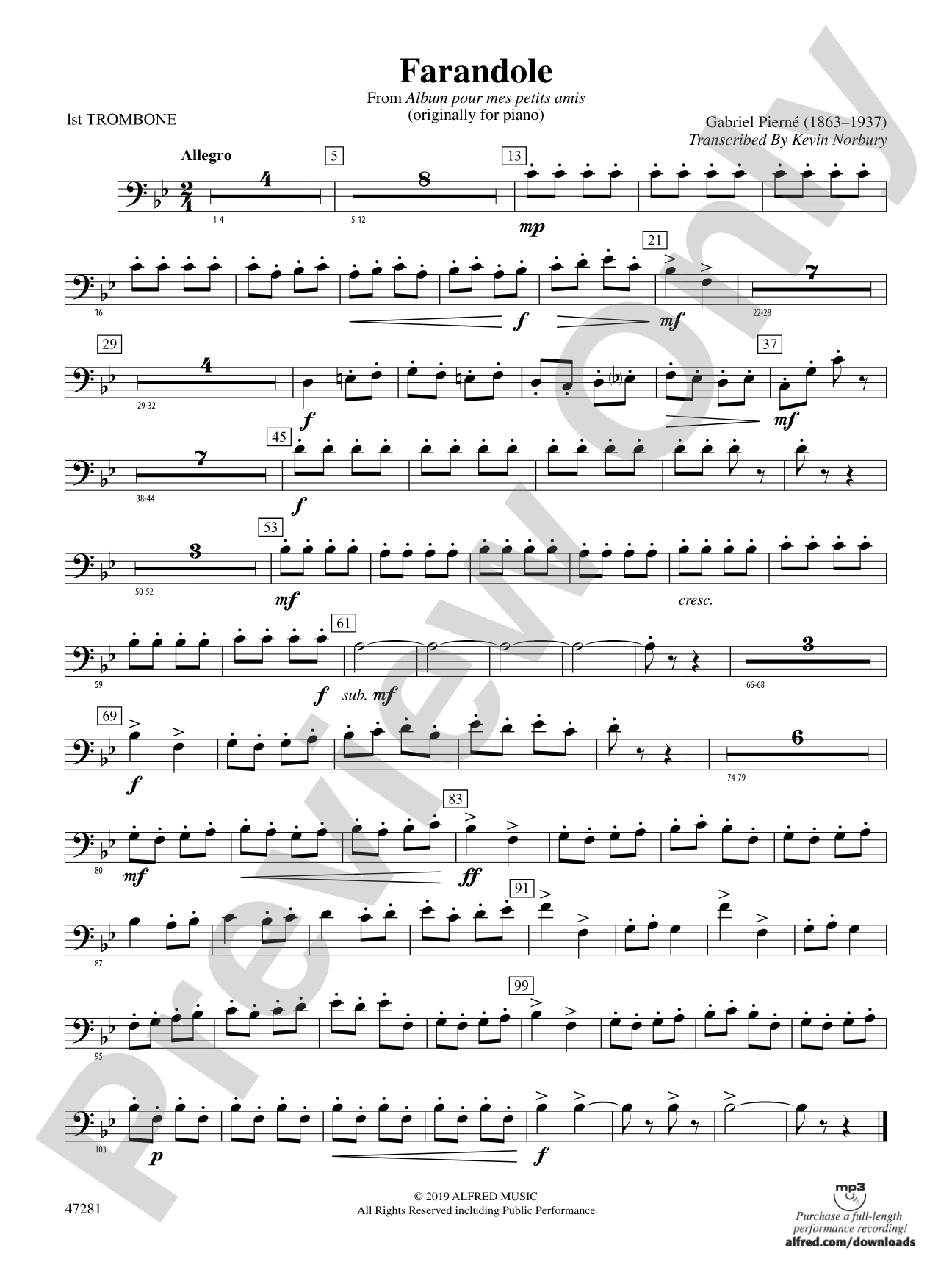 Farandole: 1st Trombone