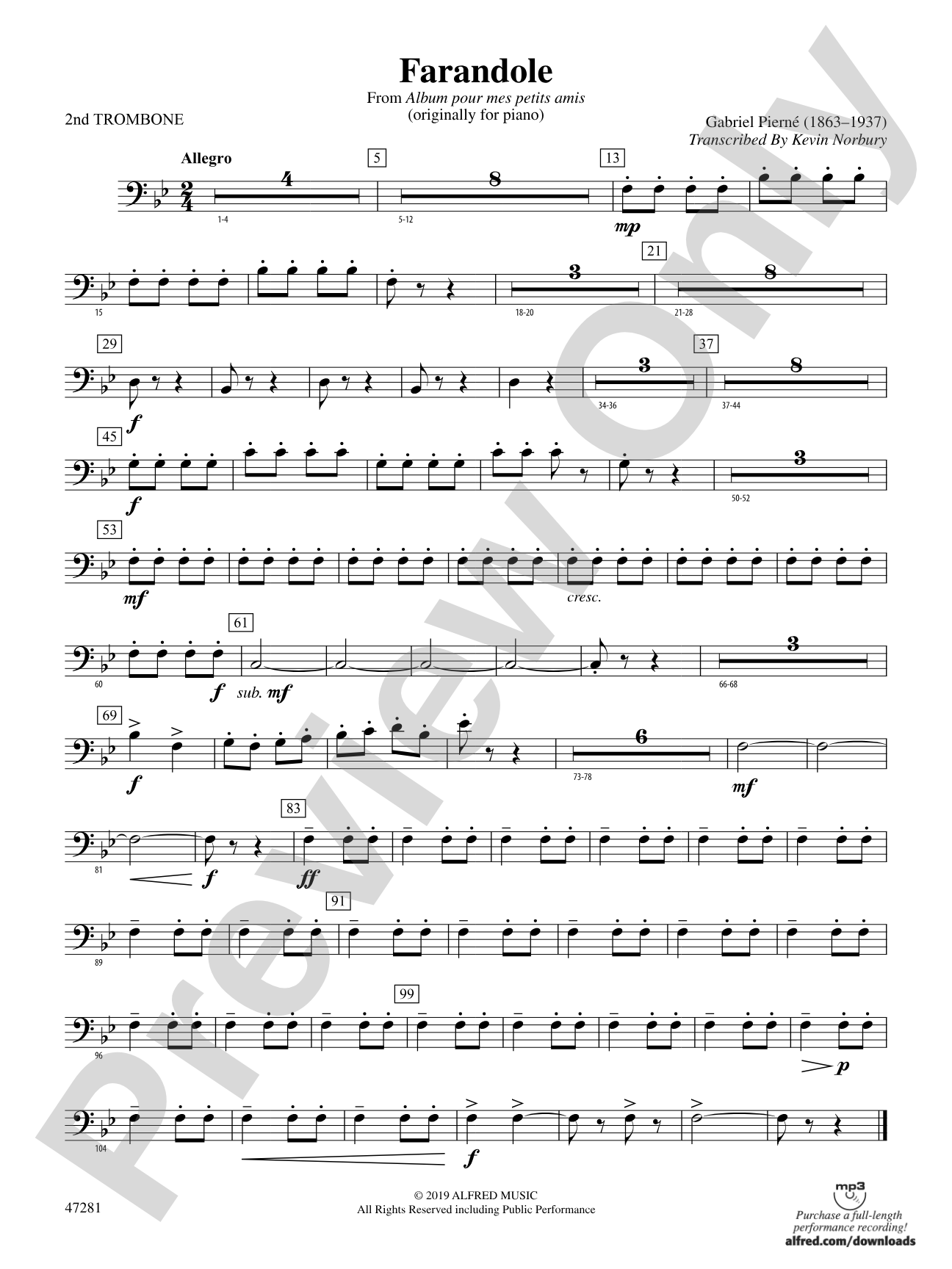 Farandole: 2nd Trombone