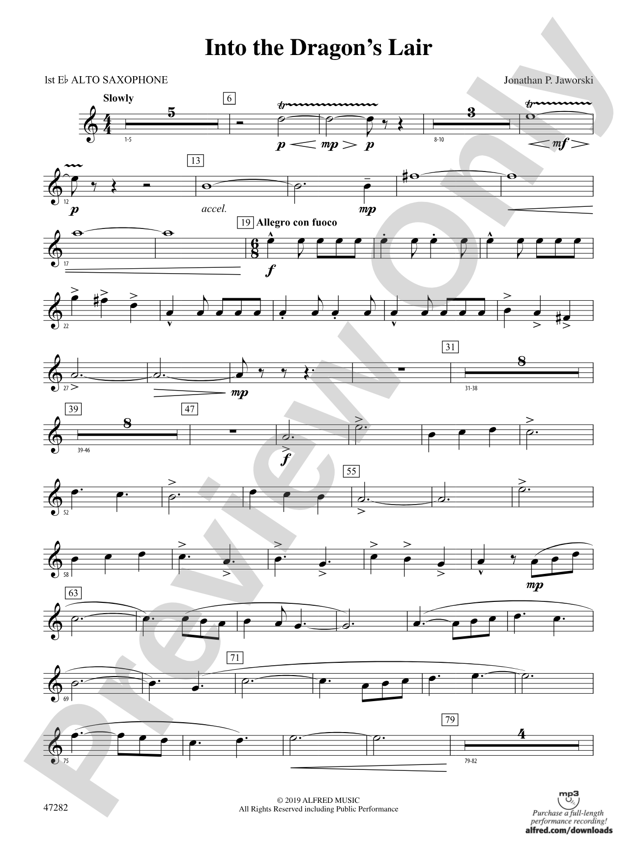Into the Dragon's Lair: E-flat Alto Saxophone