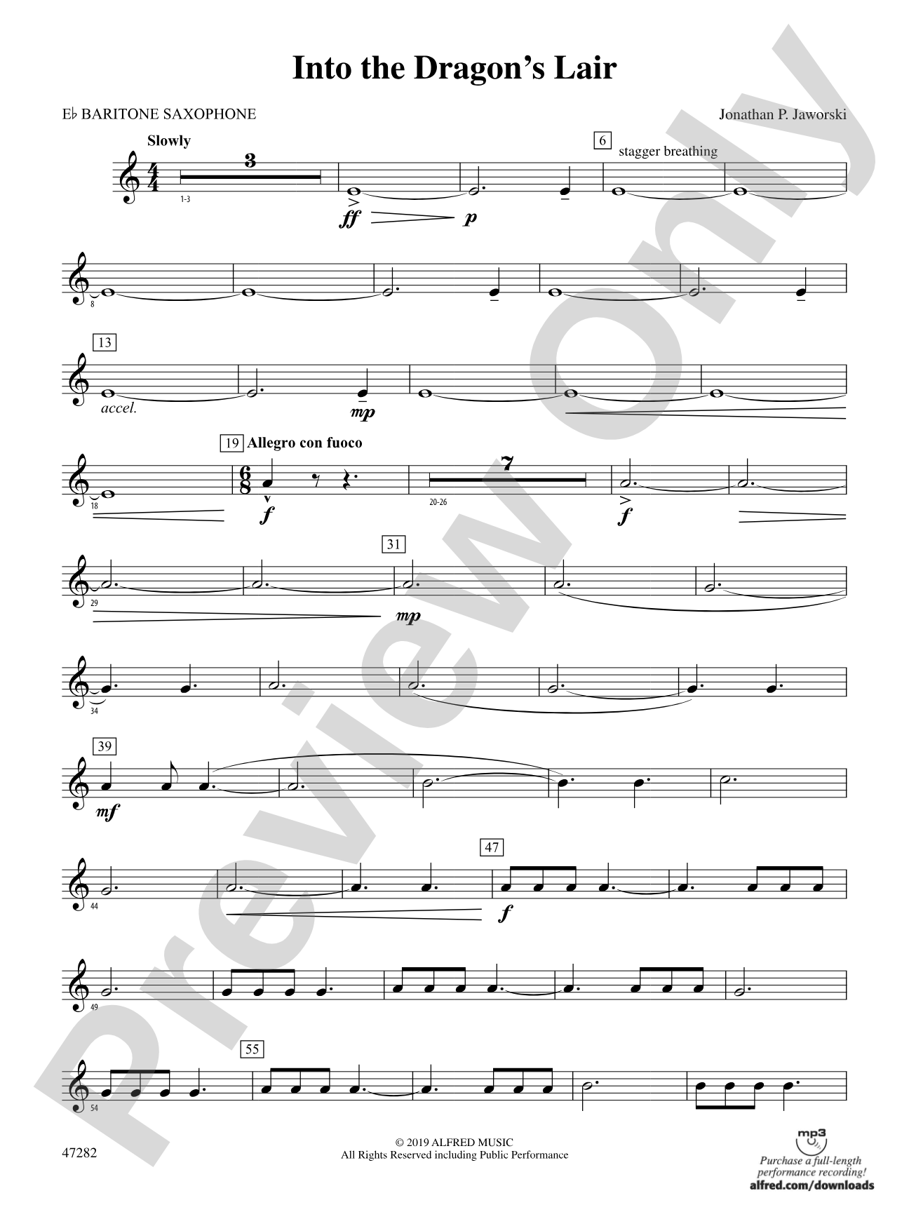 Into the Dragon's Lair: E-flat Baritone Saxophone